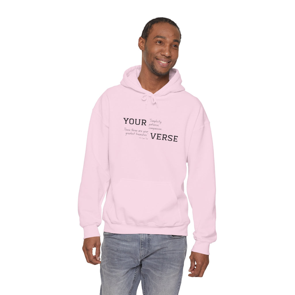 Unisex Heavy Hoodie — “Simplicity, patience, compassion. These three are your greatest treasures."