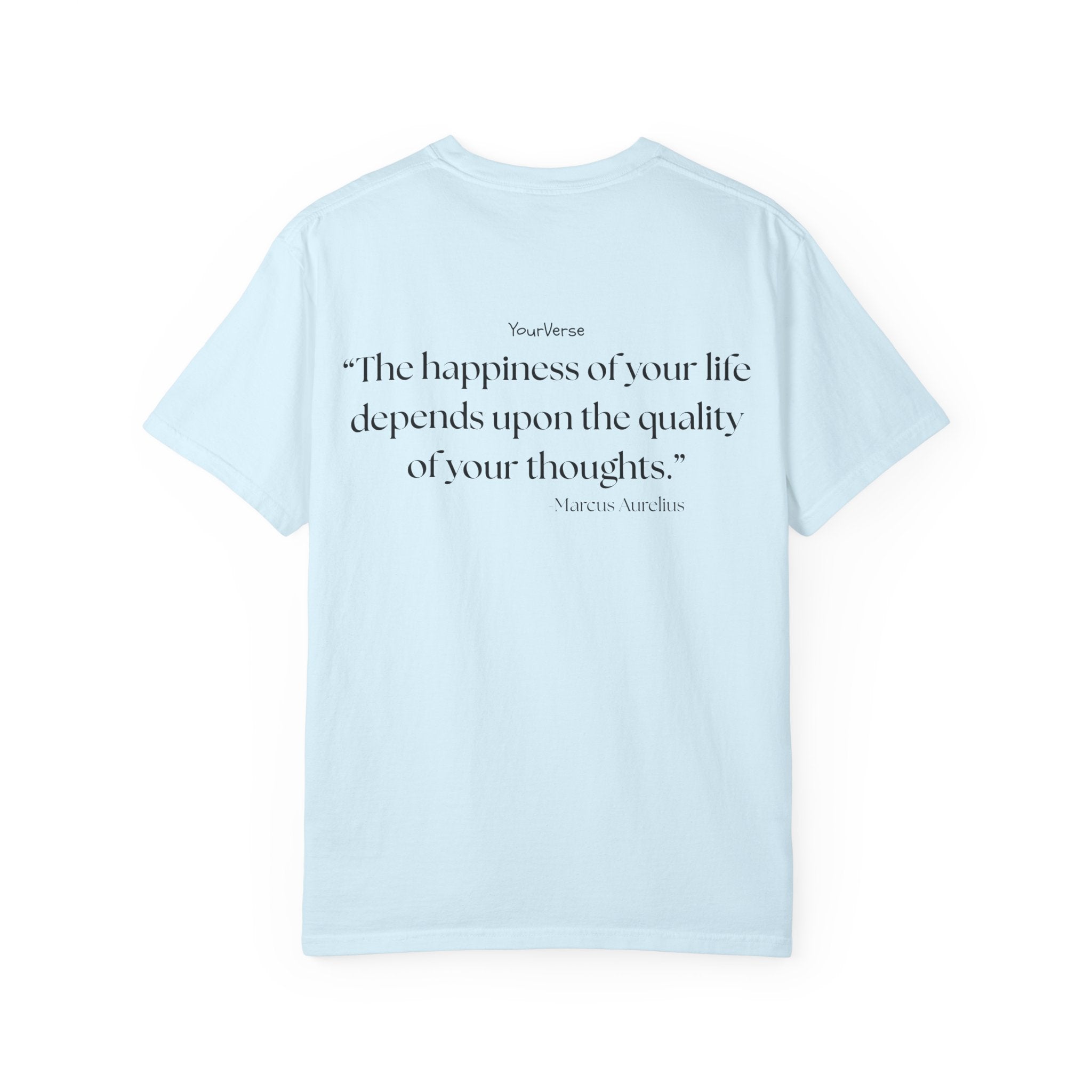 Unisex Heavy Cotton Tee — "The happiness of your life depends upon the quality of your thoughts."