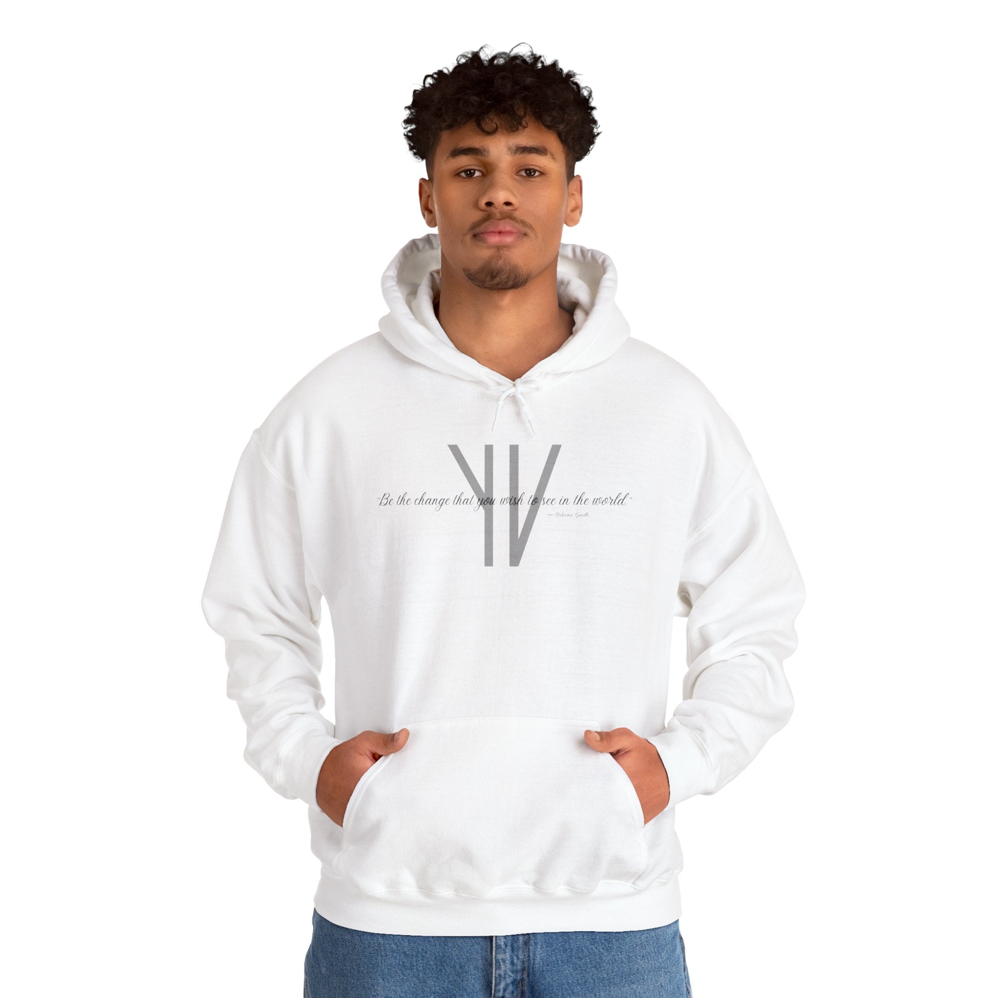 Unisex Heavy Hoodie — “Be the change that you wish to see in the world.”