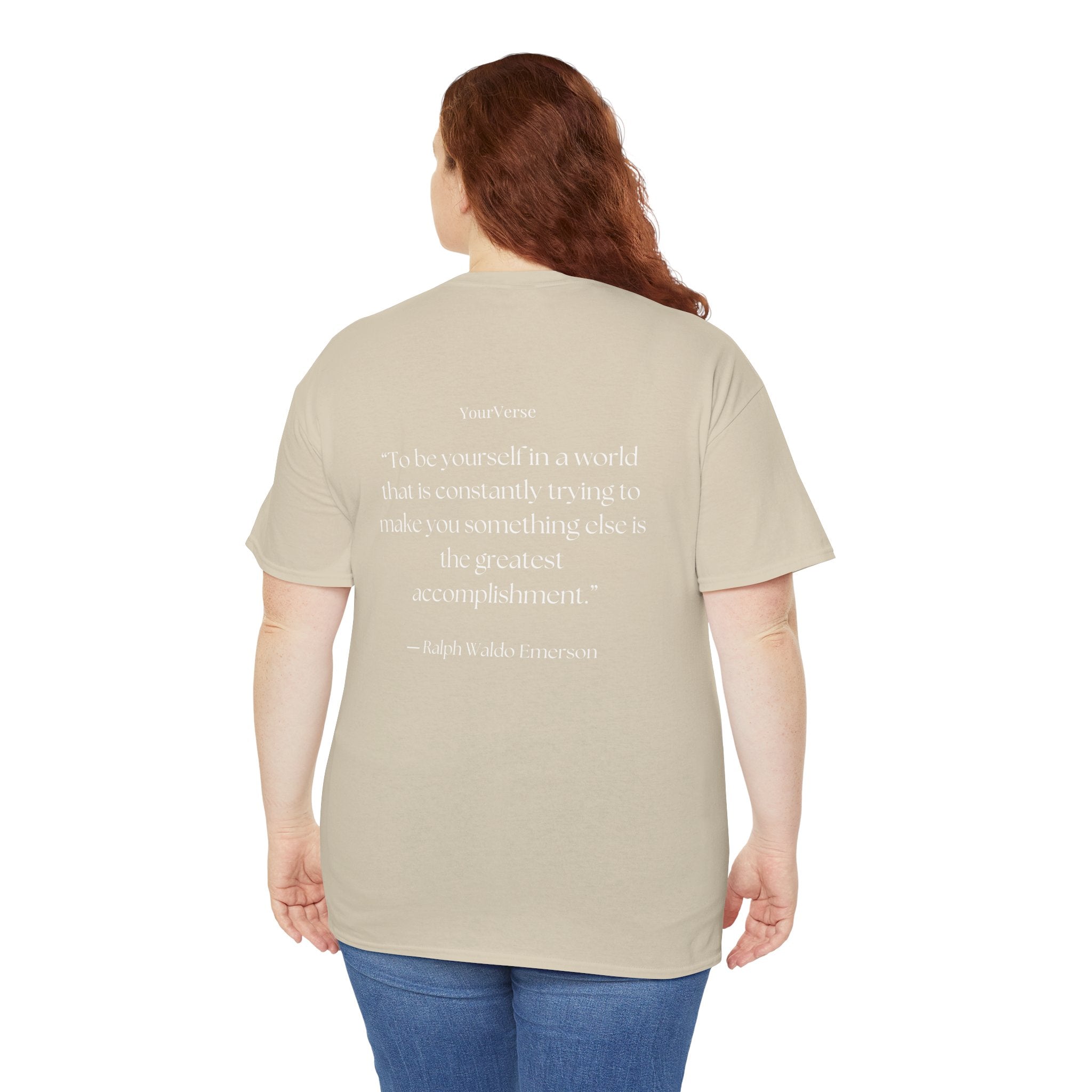 Unisex Heavy Cotton Tee — "To be yourself in a world that is constantly trying to make you something else is the greatest accomplishment.”