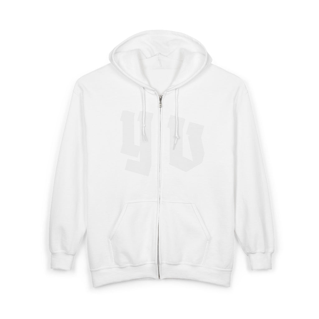 Unisex Heavy Zip Hoodie — “The fear of death follows from the fear of life. A man who lives fully is prepared to die at any time.”