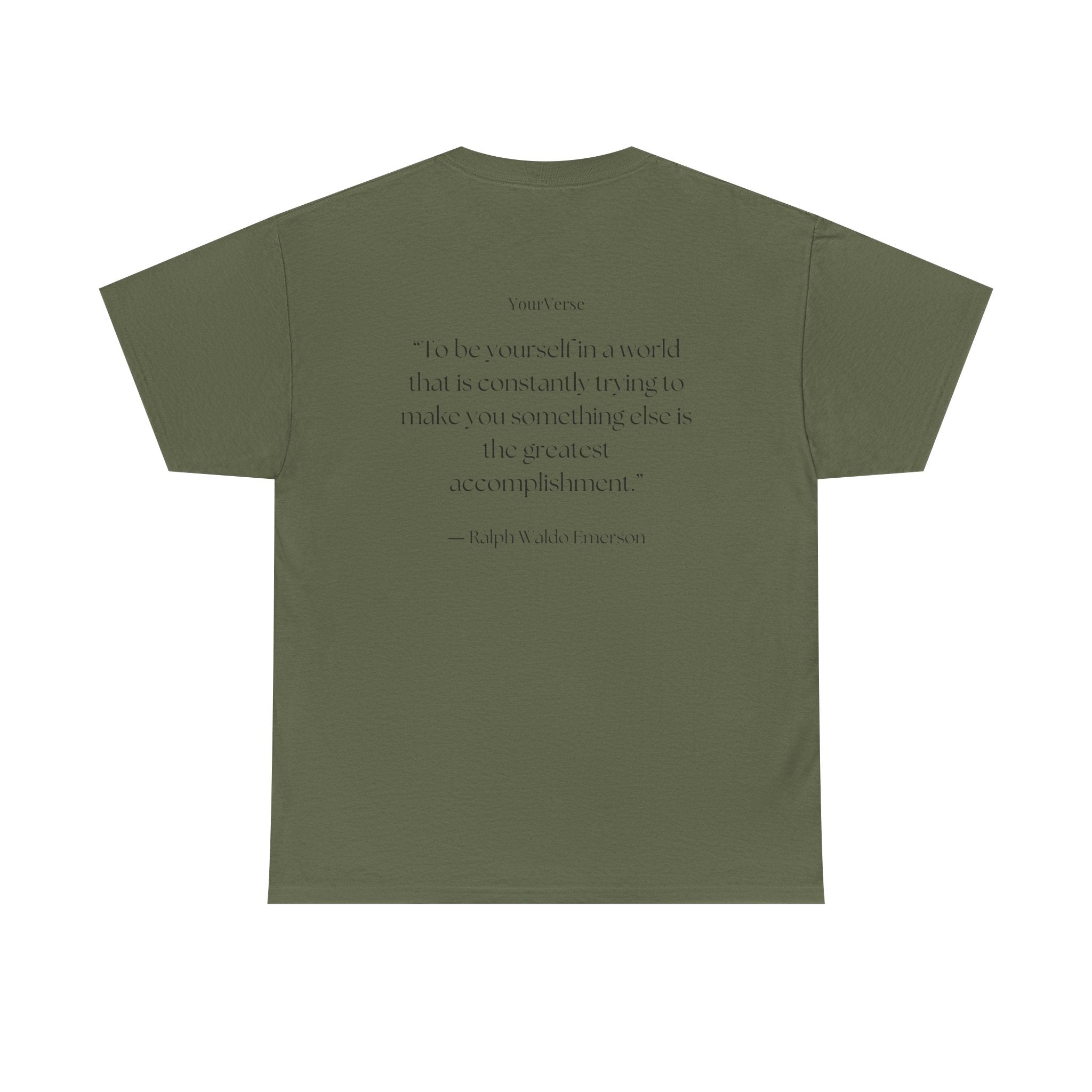 Unisex Heavy Cotton Tee — "To be yourself in a world that is constantly trying to make you something else is the greatest accomplishment.”