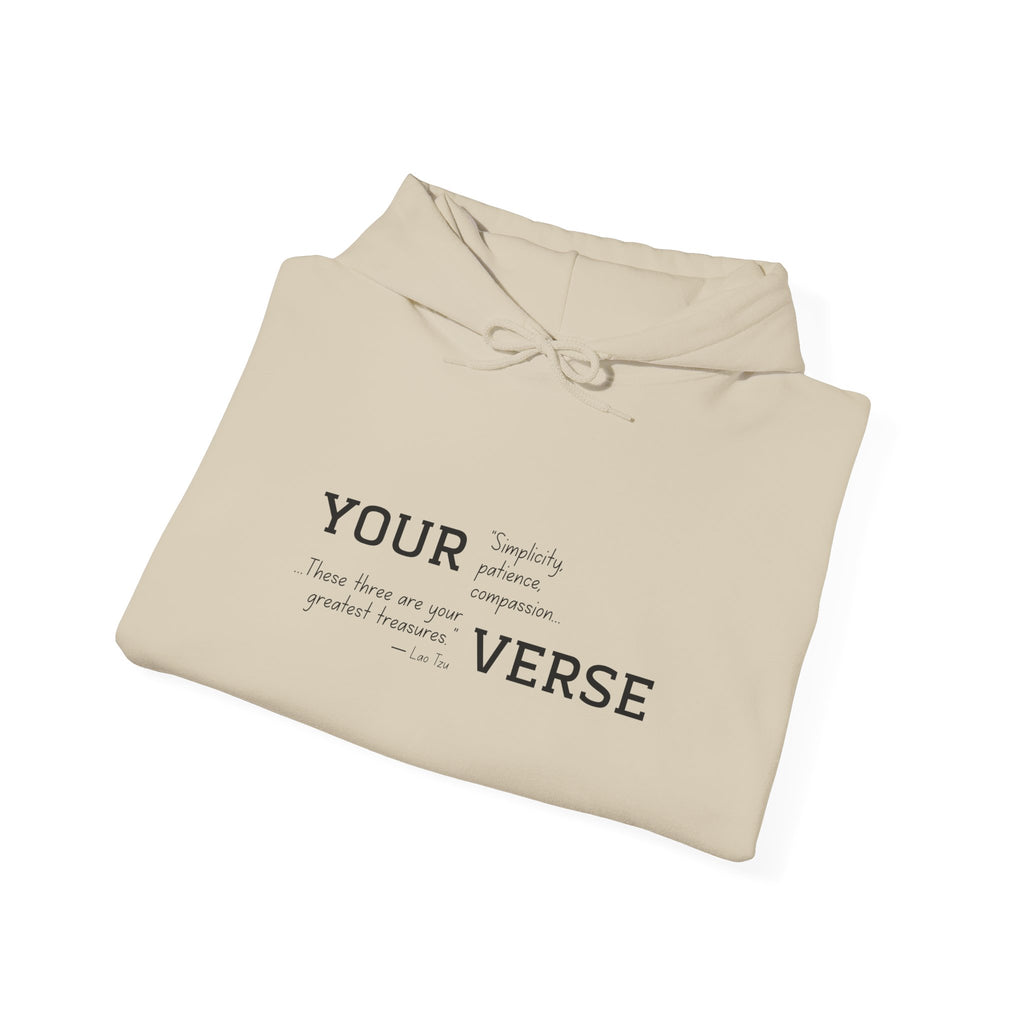 Unisex Heavy Hoodie — “Simplicity, patience, compassion. These three are your greatest treasures."