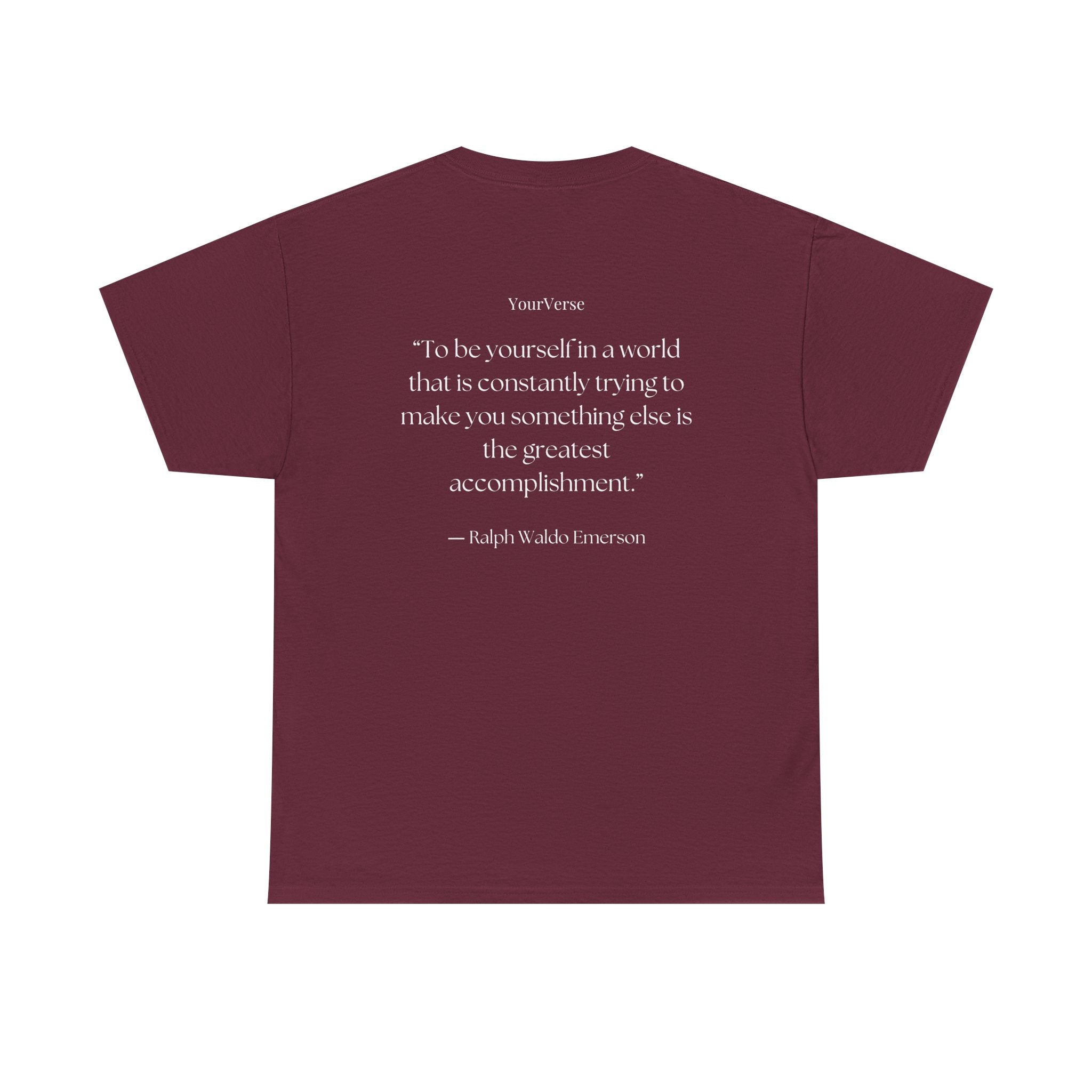 Unisex Heavy Cotton Tee — "To be yourself in a world that is constantly trying to make you something else is the greatest accomplishment.”