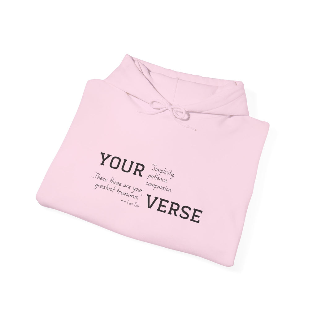 Unisex Heavy Hoodie — “Simplicity, patience, compassion. These three are your greatest treasures."