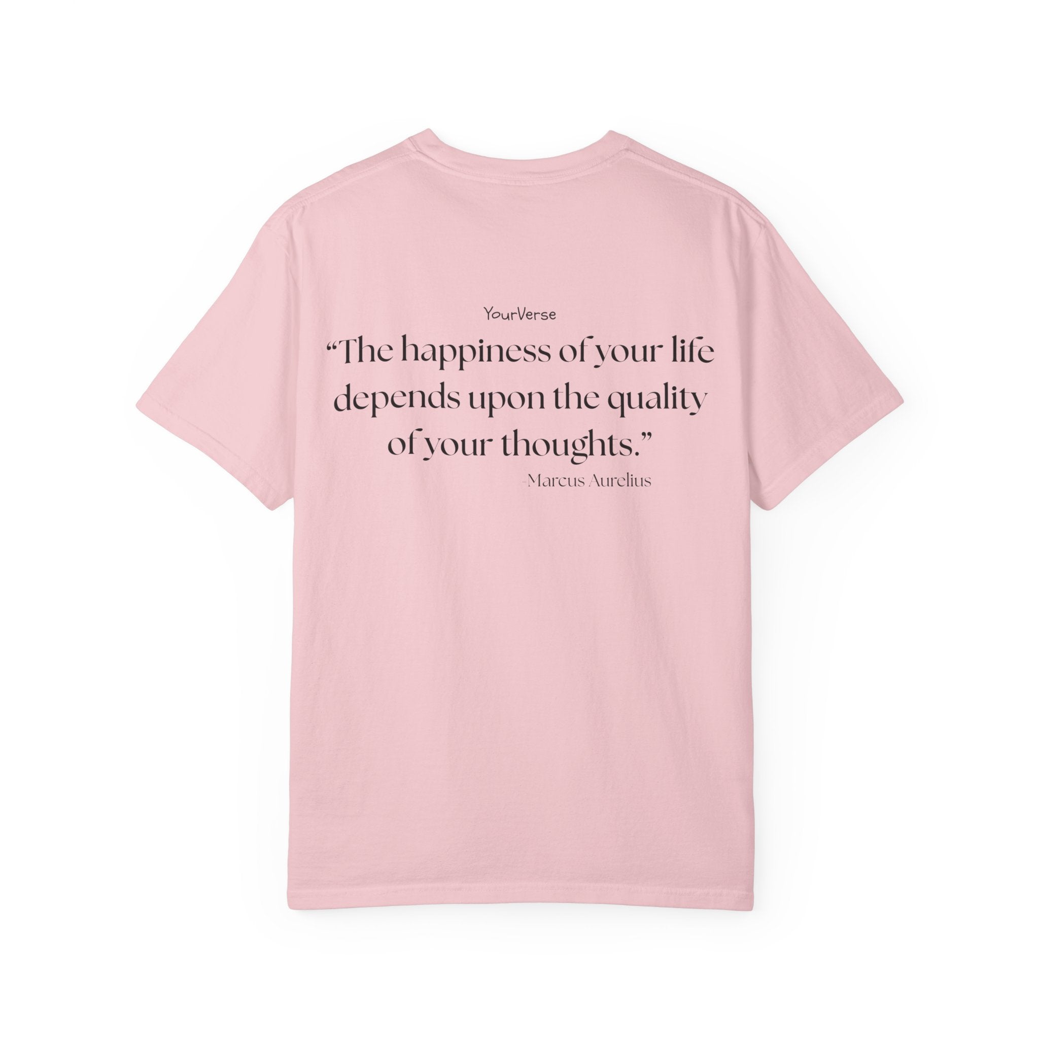 Unisex Heavy Cotton Tee — "The happiness of your life depends upon the quality of your thoughts."