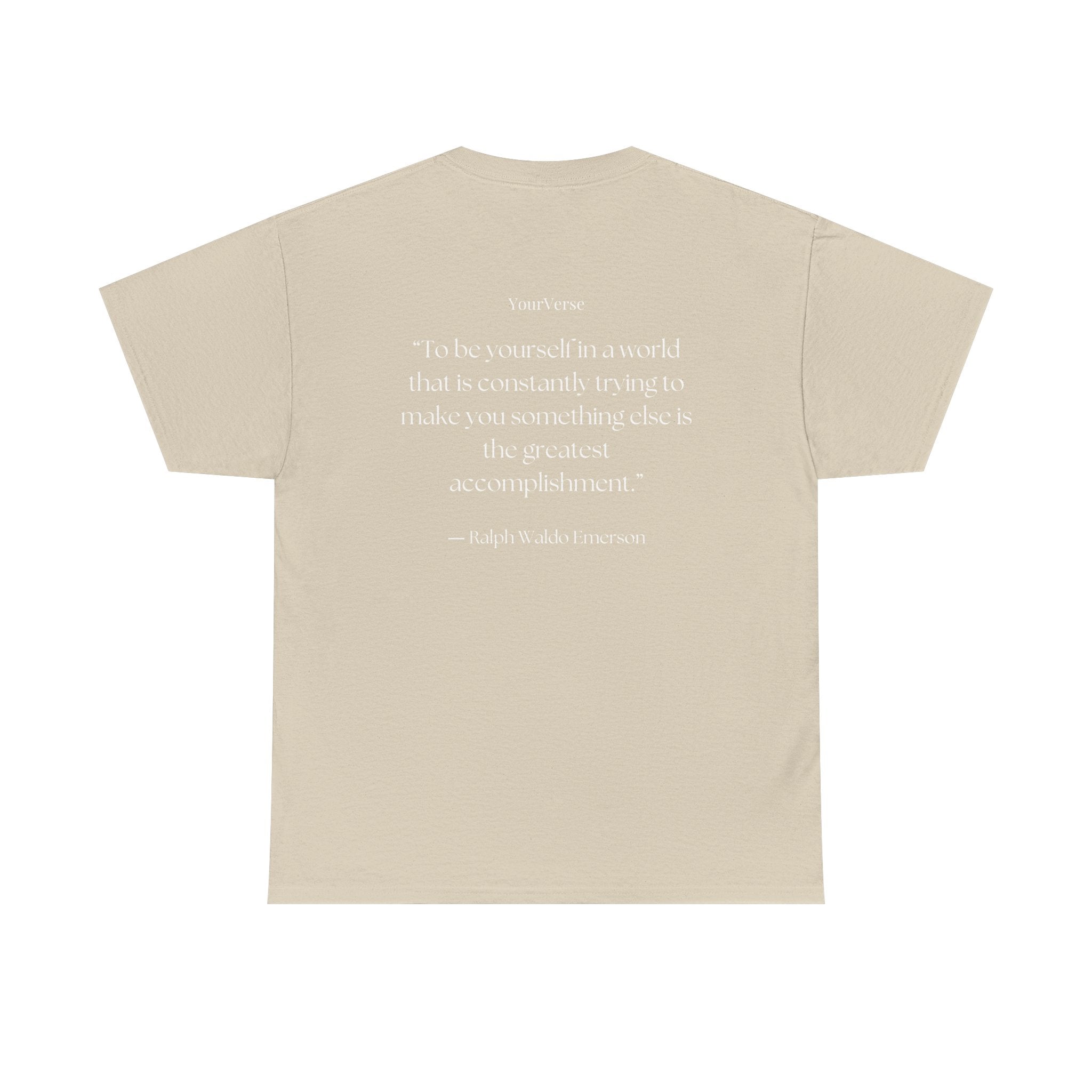Unisex Heavy Cotton Tee — "To be yourself in a world that is constantly trying to make you something else is the greatest accomplishment.”