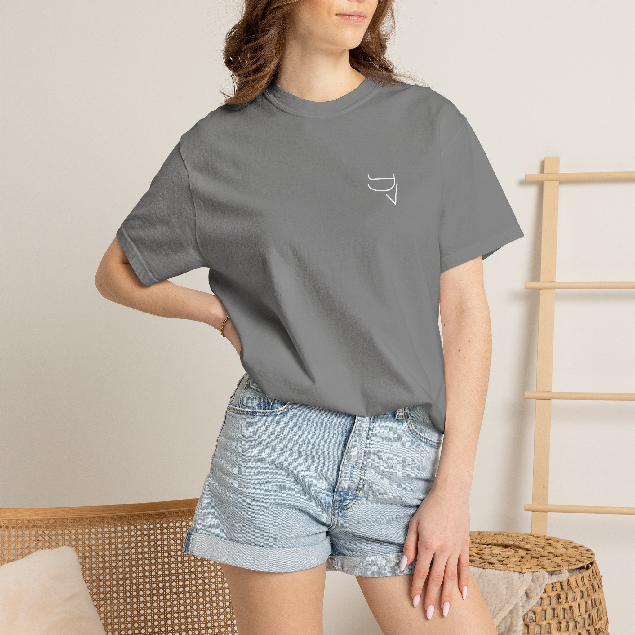 Unisex Heavy Cotton Tee — "The happiness of your life depends upon the quality of your thoughts."