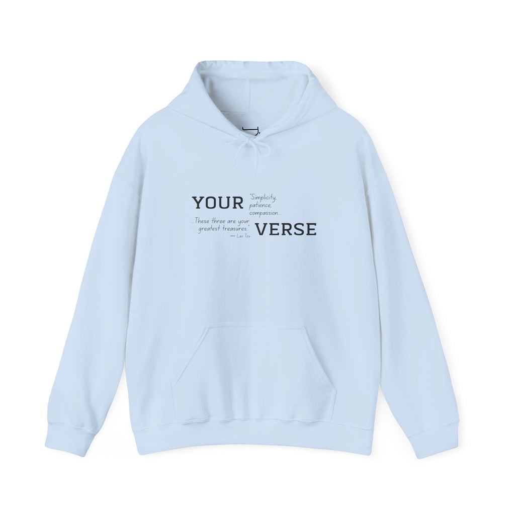 Unisex Heavy Hoodie — “Simplicity, patience, compassion. These three are your greatest treasures."