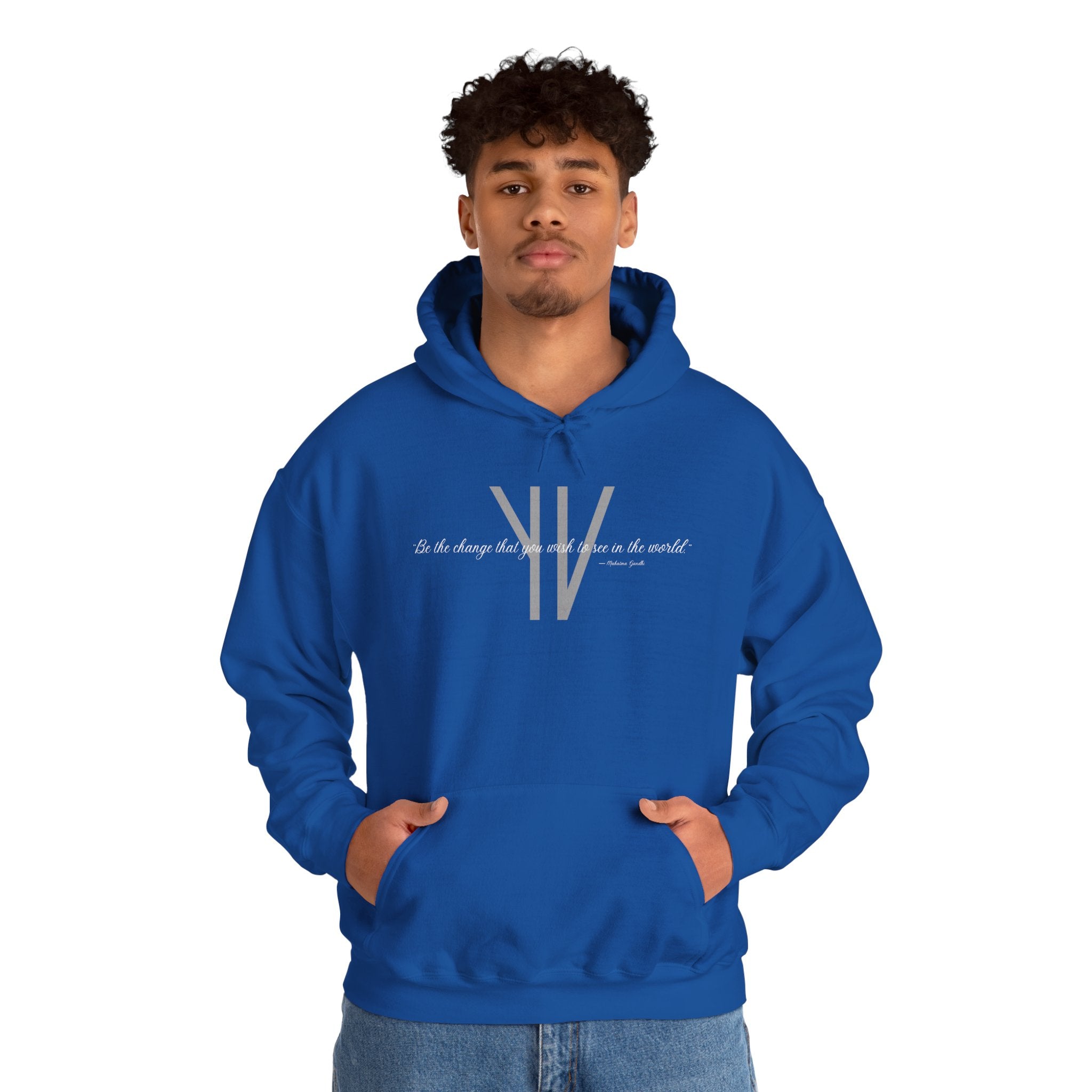 Unisex Heavy Hoodie — “Be the change that you wish to see in the world.”
