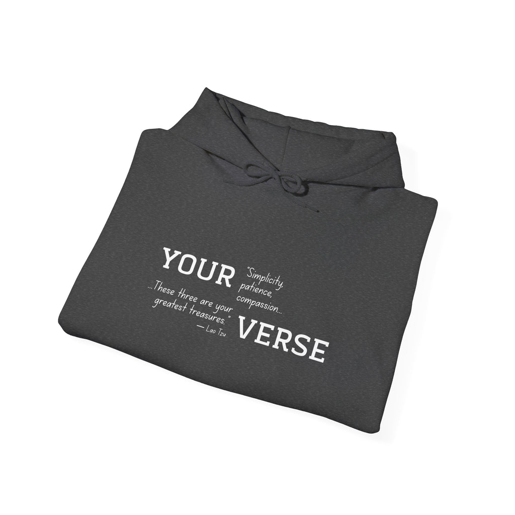 Unisex Heavy Hoodie — “Simplicity, patience, compassion. These three are your greatest treasures."