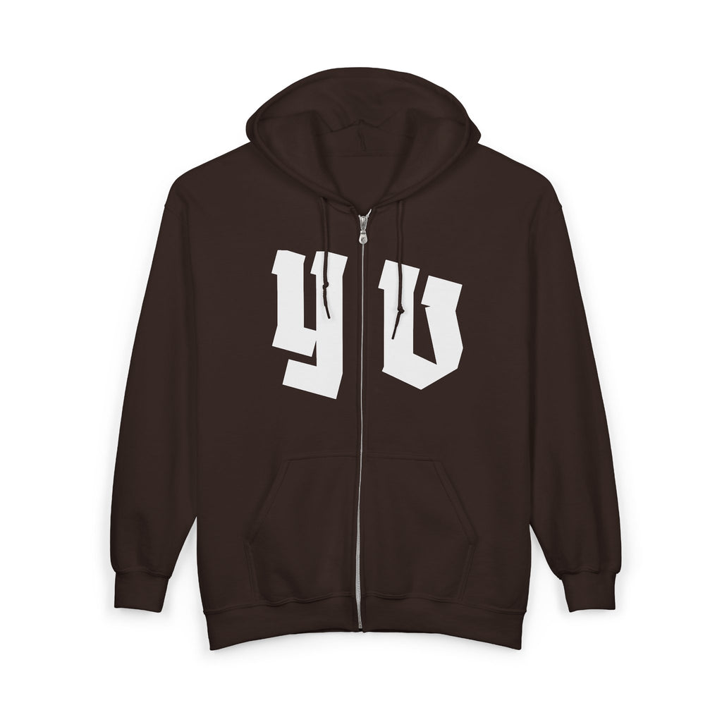 Unisex Heavy Zip Hoodie — “The fear of death follows from the fear of life. A man who lives fully is prepared to die at any time.”