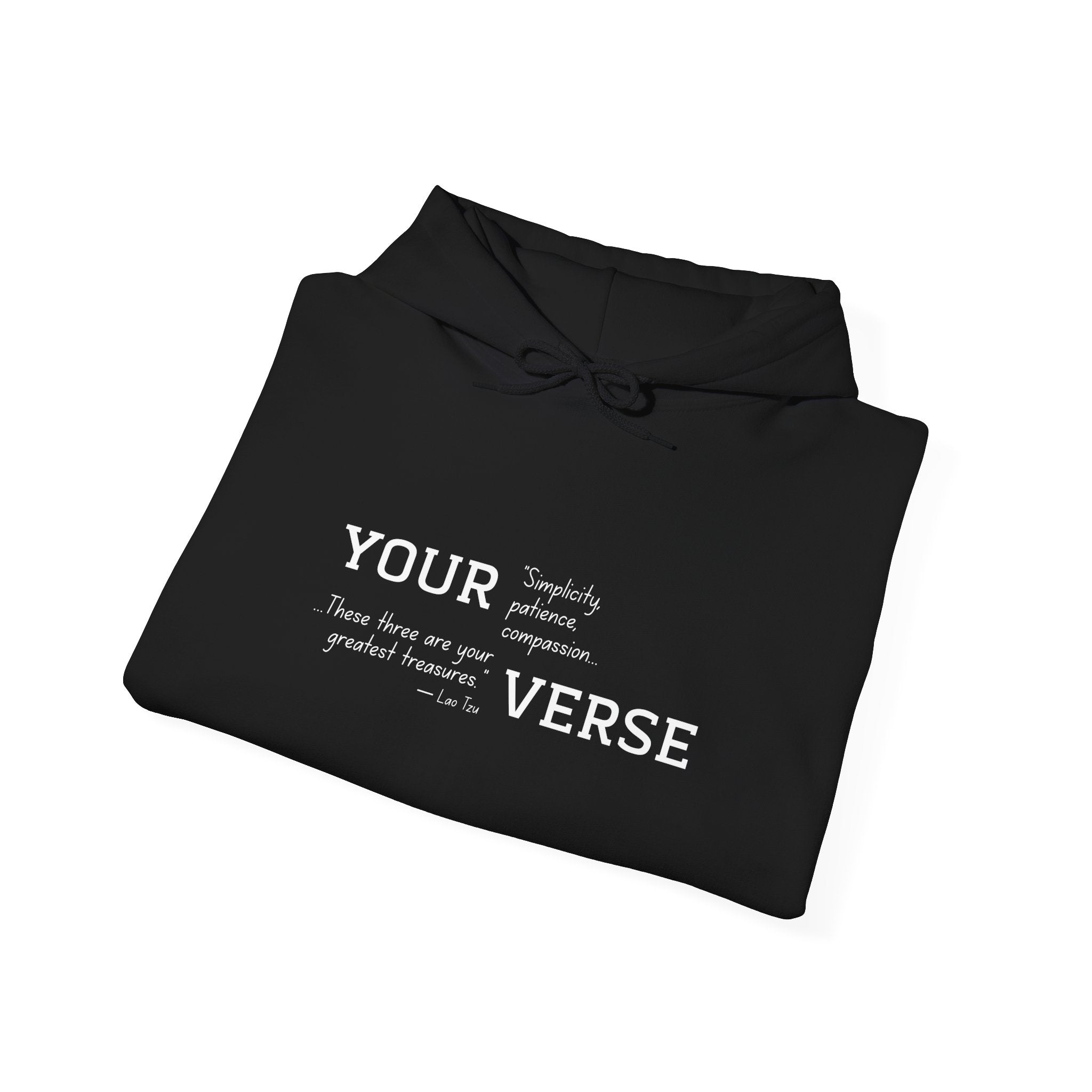 Unisex Heavy Hoodie — “Simplicity, patience, compassion. These three are your greatest treasures."