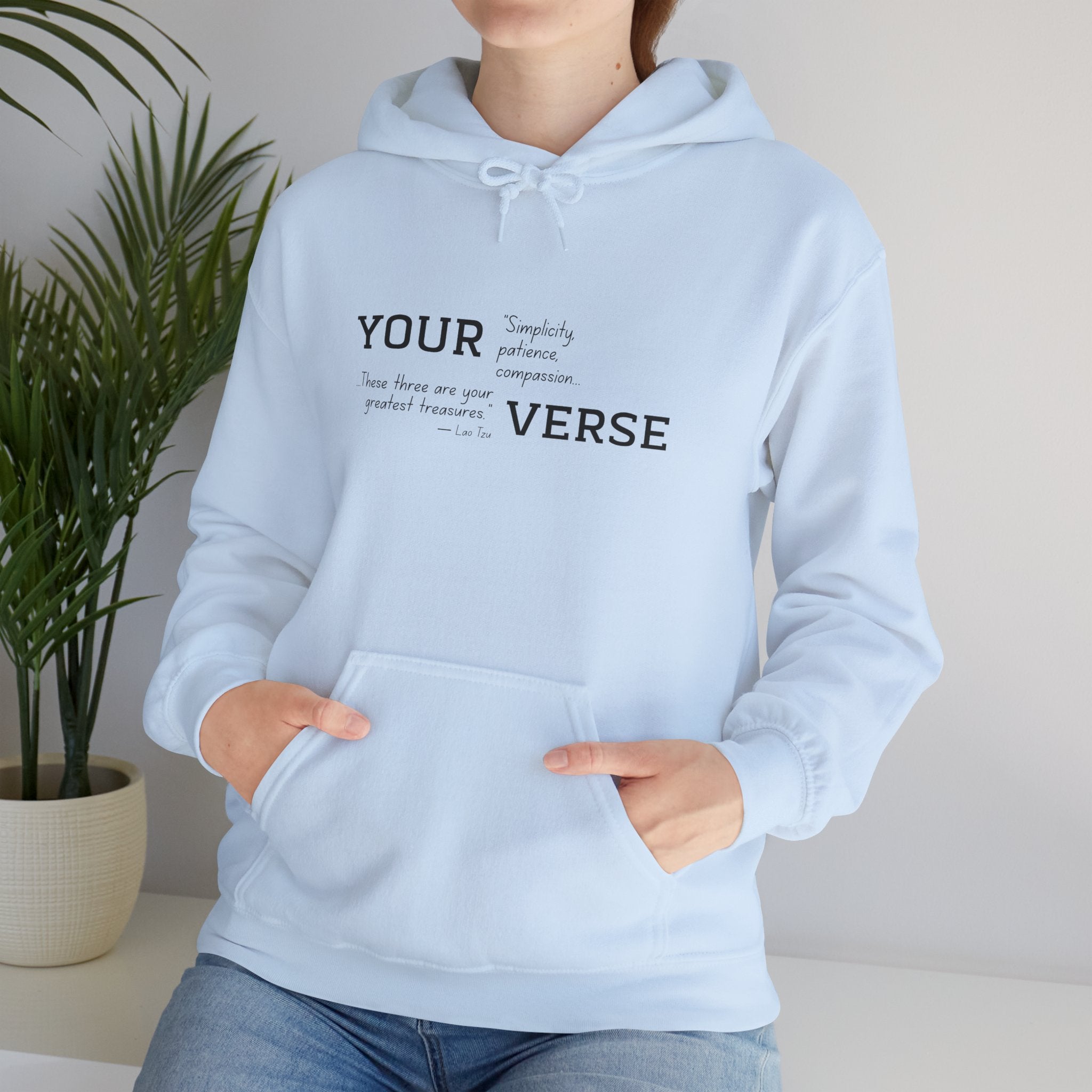 Unisex Heavy Hoodie — “Simplicity, patience, compassion. These three are your greatest treasures."