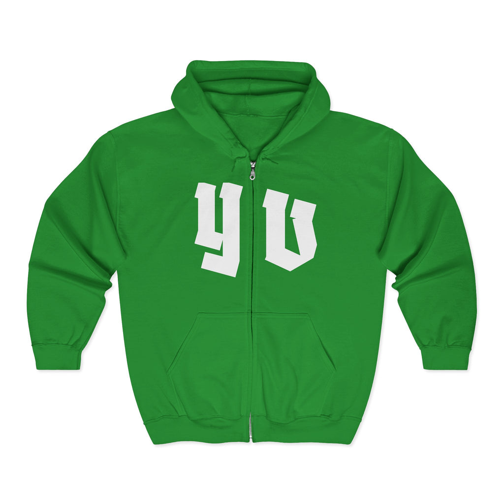 Unisex Heavy Zip Hoodie — “The fear of death follows from the fear of life. A man who lives fully is prepared to die at any time.”