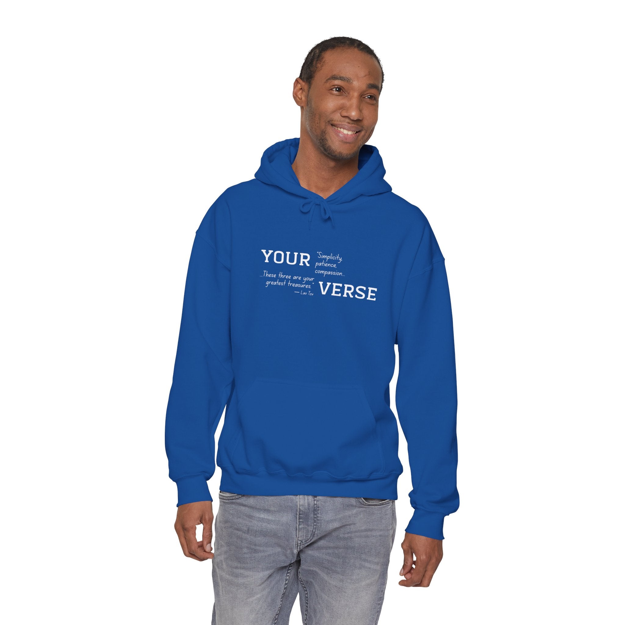 Unisex Heavy Hoodie — “Simplicity, patience, compassion. These three are your greatest treasures."