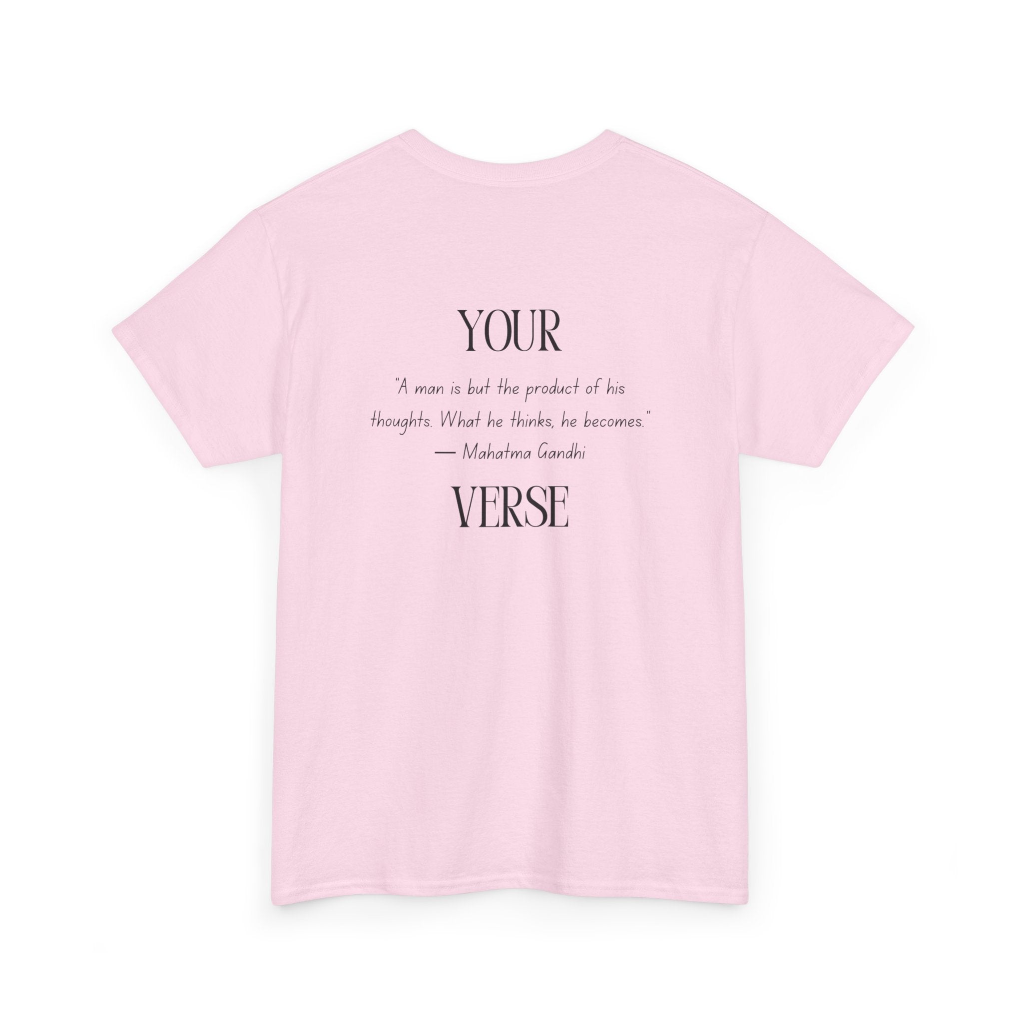 Unisex Heavy Cotton Tee — “A man is but the product of his thoughts. What he thinks, he becomes.”
