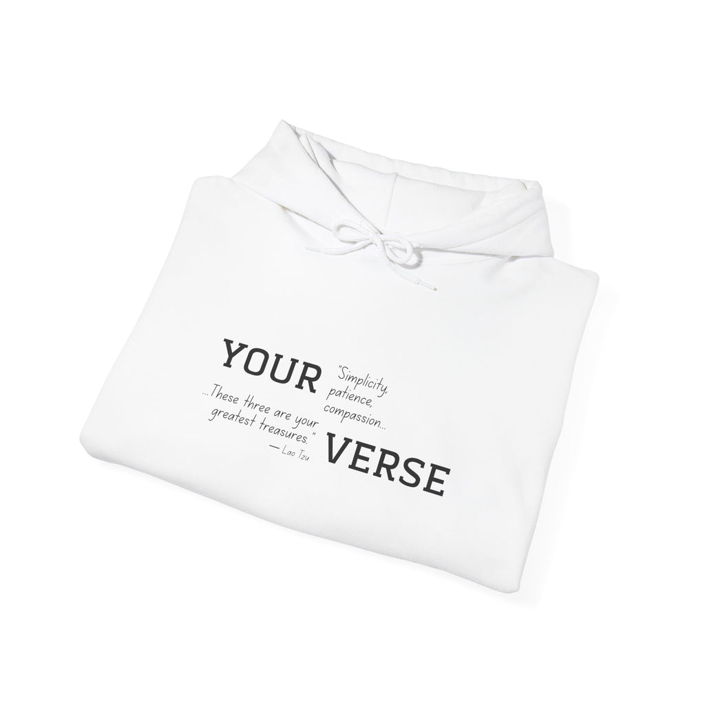 Unisex Heavy Hoodie — “Simplicity, patience, compassion. These three are your greatest treasures."