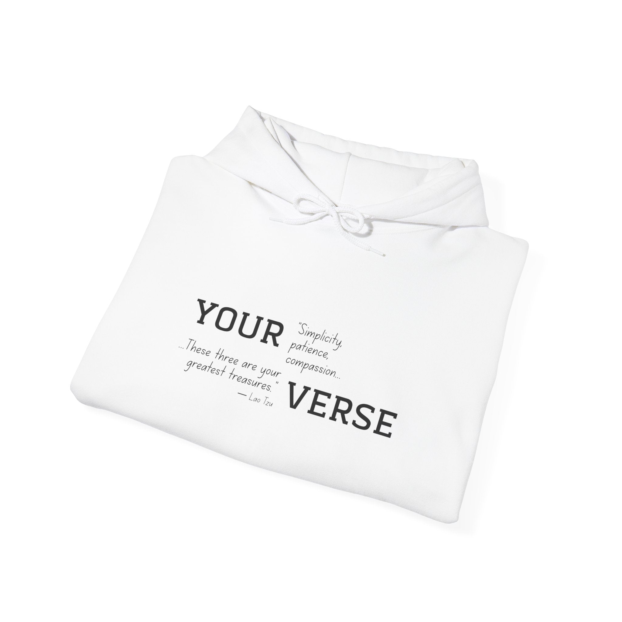 Unisex Heavy Hoodie — “Simplicity, patience, compassion. These three are your greatest treasures."