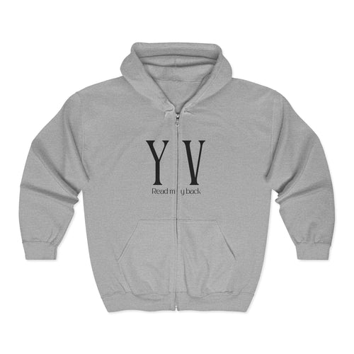 Unisex Heavy Blend™ Full Zip Hooded Sweatshirt -“When one door of happiness closes, another opens; but often we look so long at the closed door that we do not see the one which has been opened for us...
