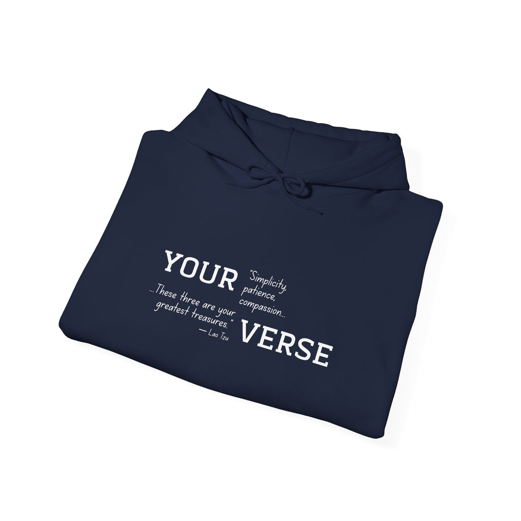Unisex Heavy Hoodie — “Simplicity, patience, compassion. These three are your greatest treasures."