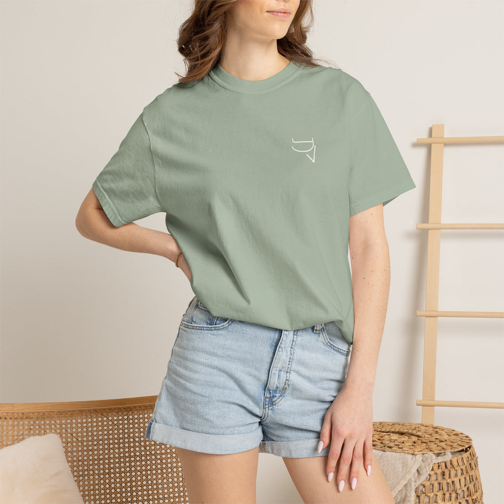 Unisex Heavy Cotton Tee — "The happiness of your life depends upon the quality of your thoughts."