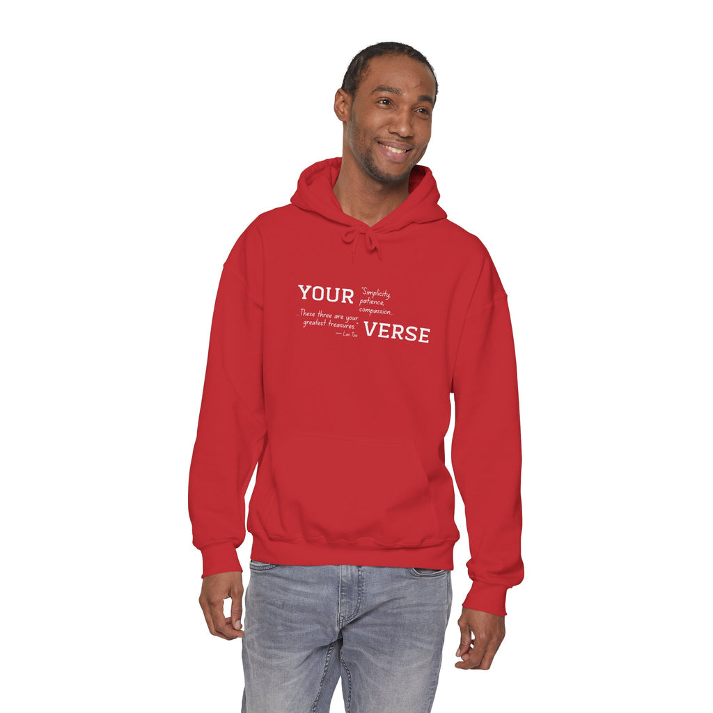 Unisex Heavy Hoodie — “Simplicity, patience, compassion. These three are your greatest treasures."