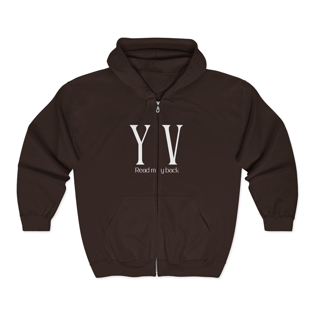 Unisex Heavy Blend™ Full Zip Hooded Sweatshirt -“When one door of happiness closes, another opens; but often we look so long at the closed door that we do not see the one which has been opened for us...