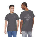 Unisex Heavy Cotton Tee — “A man is but the product of his thoughts. What he thinks, he becomes.”