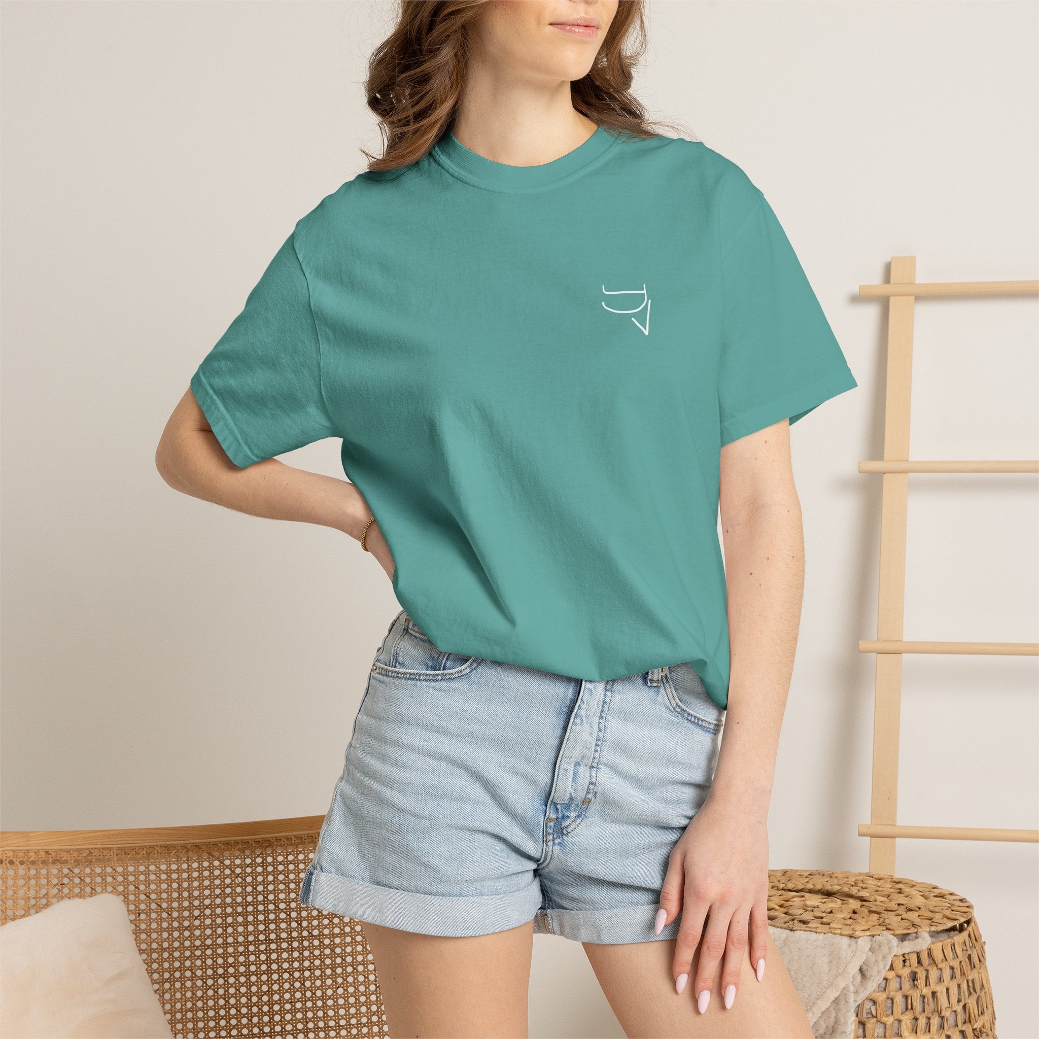 Unisex Heavy Cotton Tee — "The happiness of your life depends upon the quality of your thoughts."