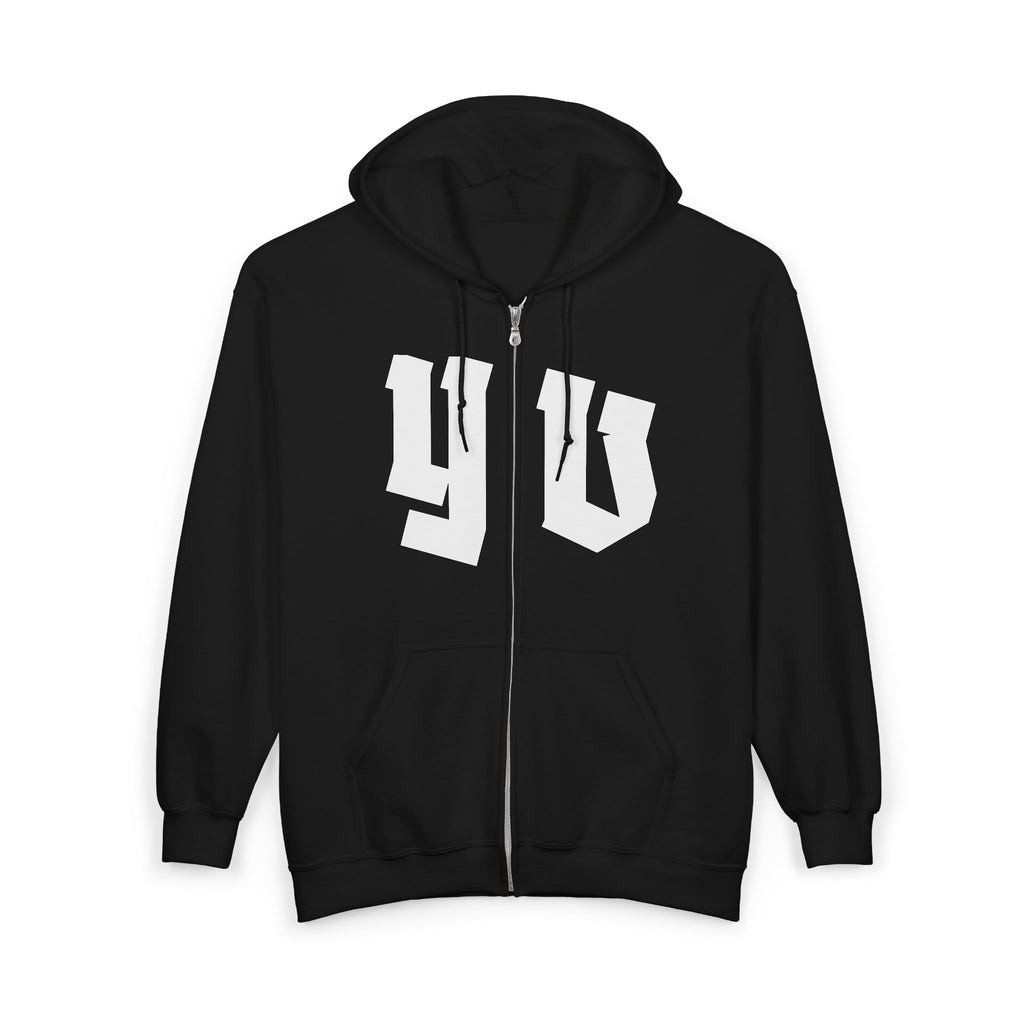 Unisex Heavy Zip Hoodie — “The fear of death follows from the fear of life. A man who lives fully is prepared to die at any time.”
