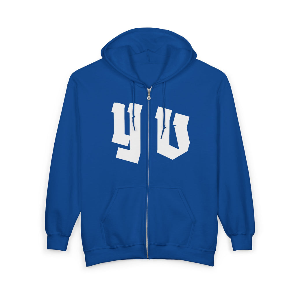 Unisex Heavy Zip Hoodie — “The fear of death follows from the fear of life. A man who lives fully is prepared to die at any time.”