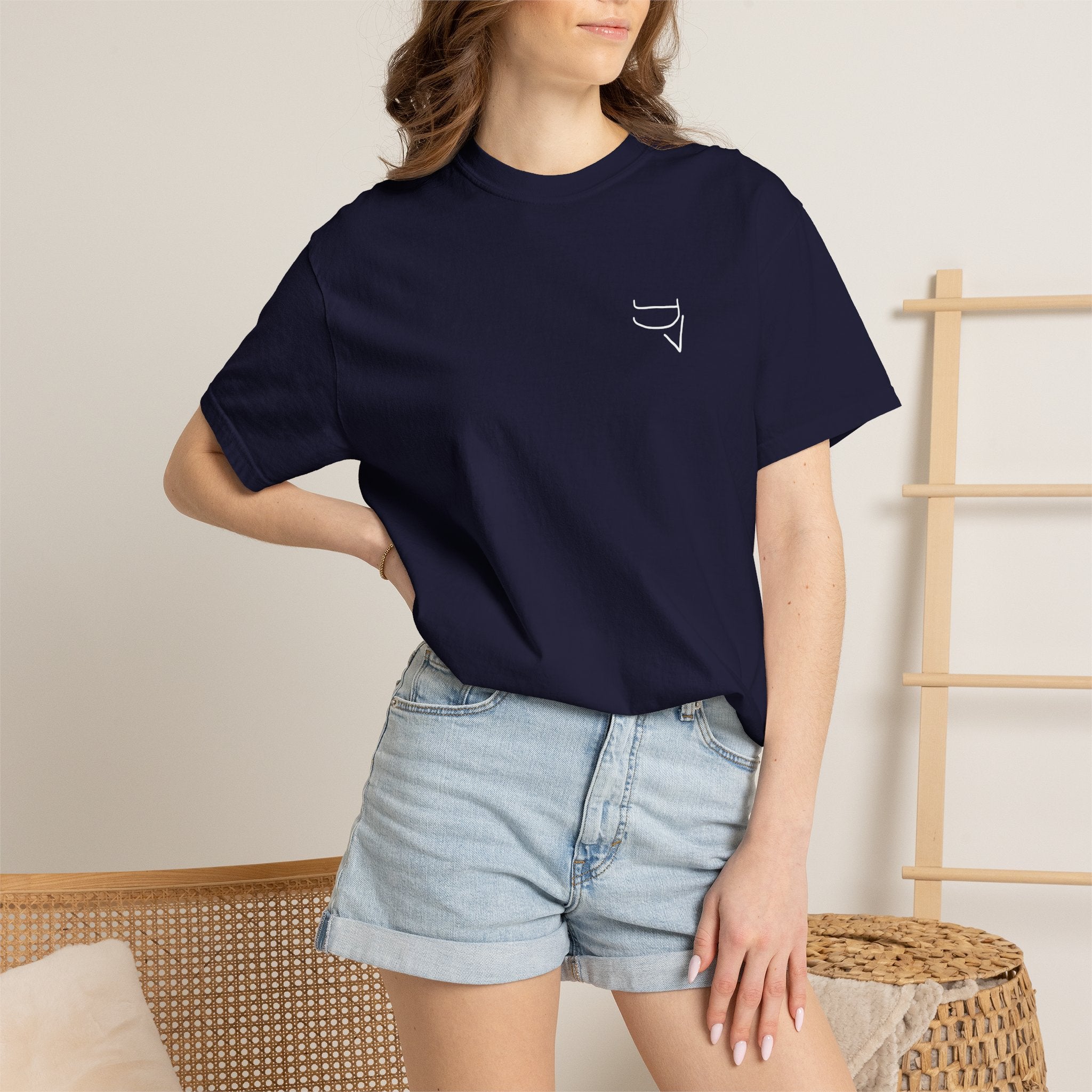 Unisex Heavy Cotton Tee — "The happiness of your life depends upon the quality of your thoughts."