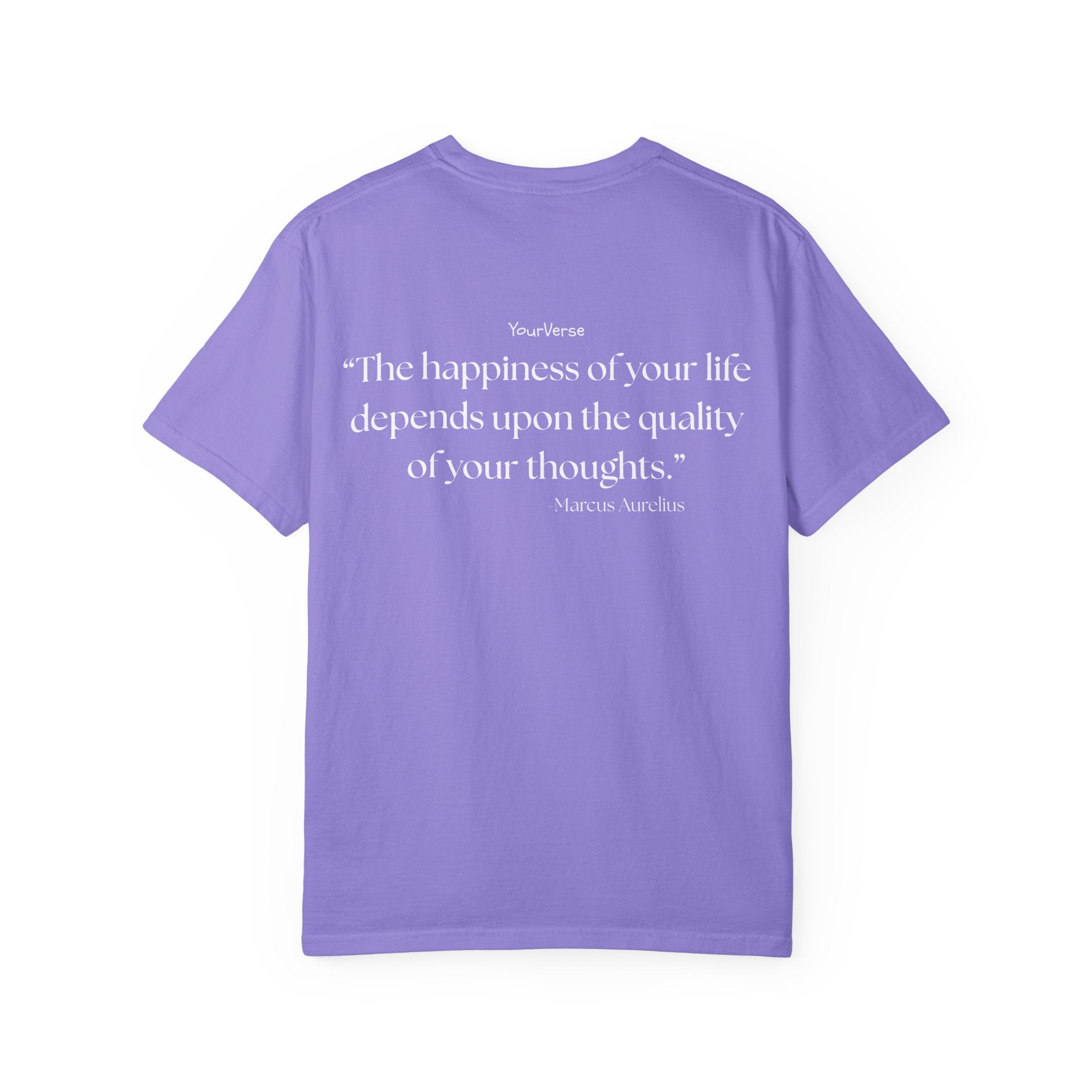 Unisex Heavy Cotton Tee — "The happiness of your life depends upon the quality of your thoughts."