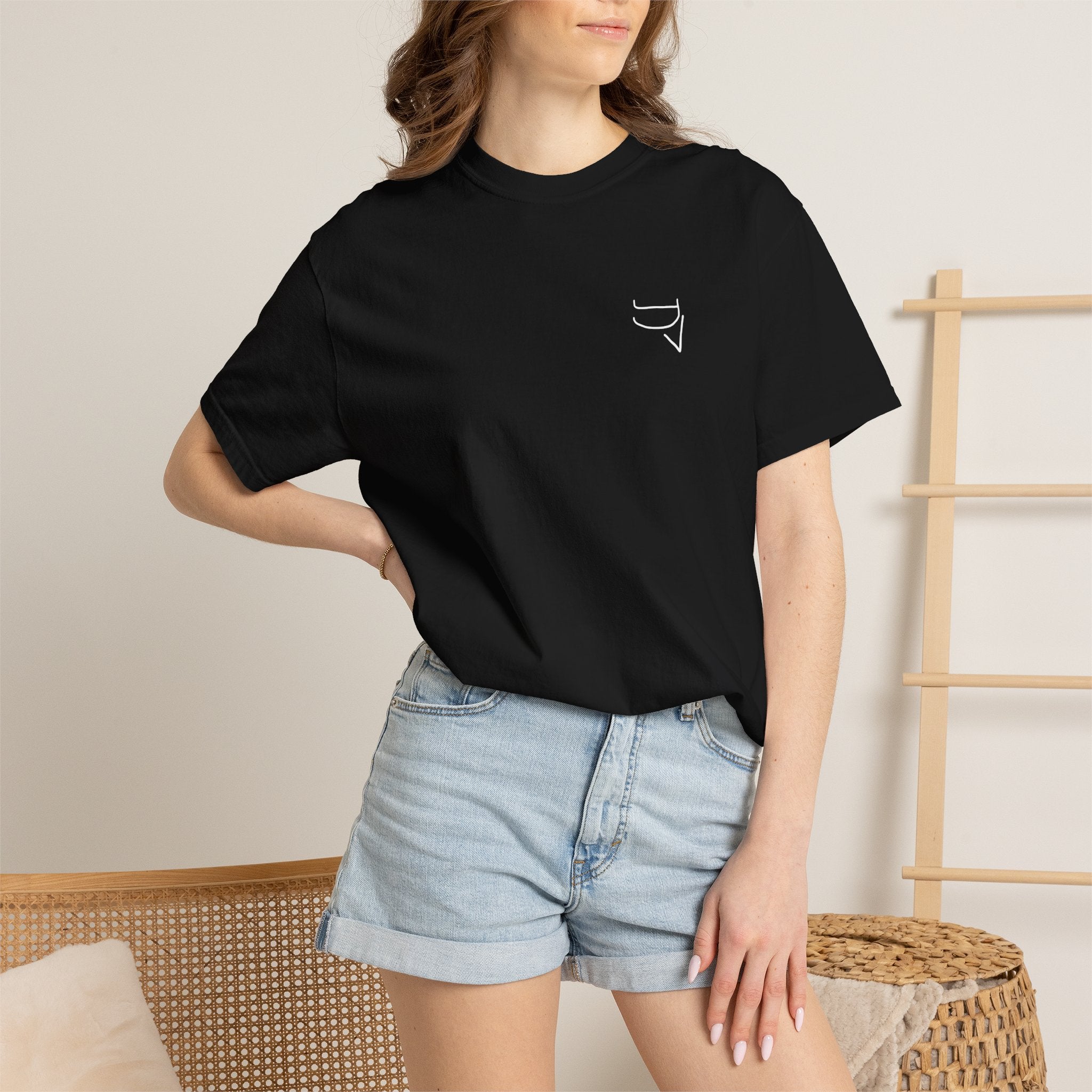 Unisex Heavy Cotton Tee — "The happiness of your life depends upon the quality of your thoughts."