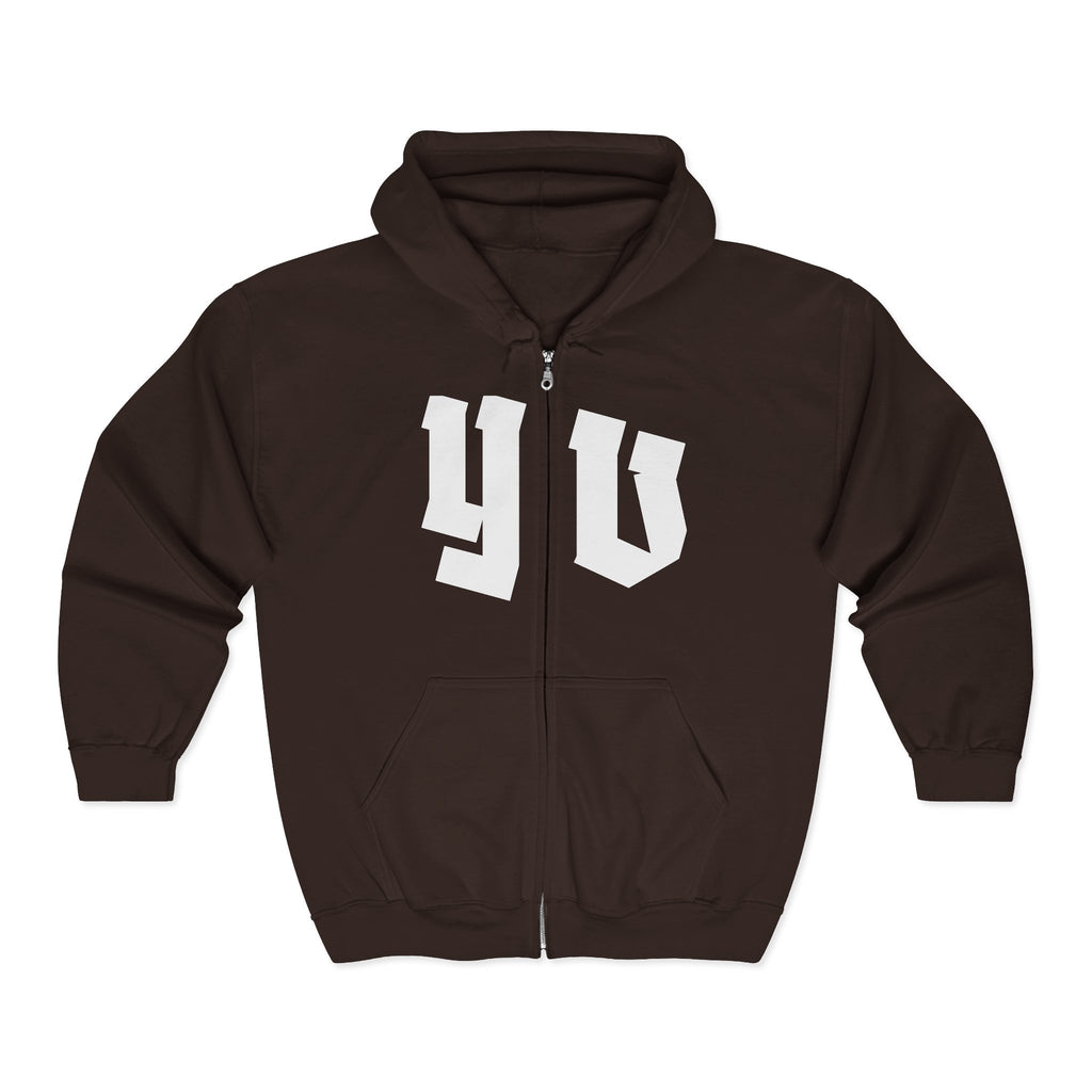 Unisex Heavy Zip Hoodie — “The fear of death follows from the fear of life. A man who lives fully is prepared to die at any time.”