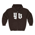Unisex Heavy Zip Hoodie — “The fear of death follows from the fear of life. A man who lives fully is prepared to die at any time.”