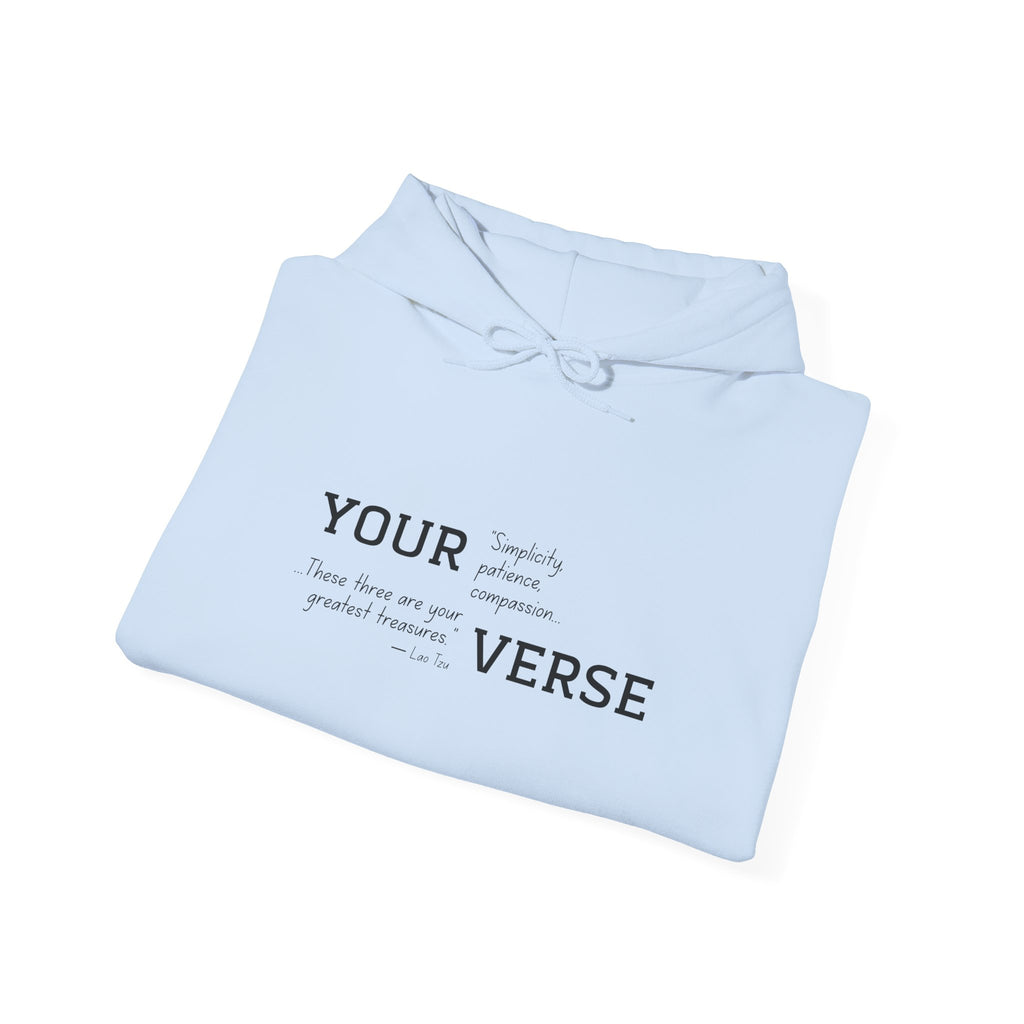 Unisex Heavy Hoodie — “Simplicity, patience, compassion. These three are your greatest treasures."