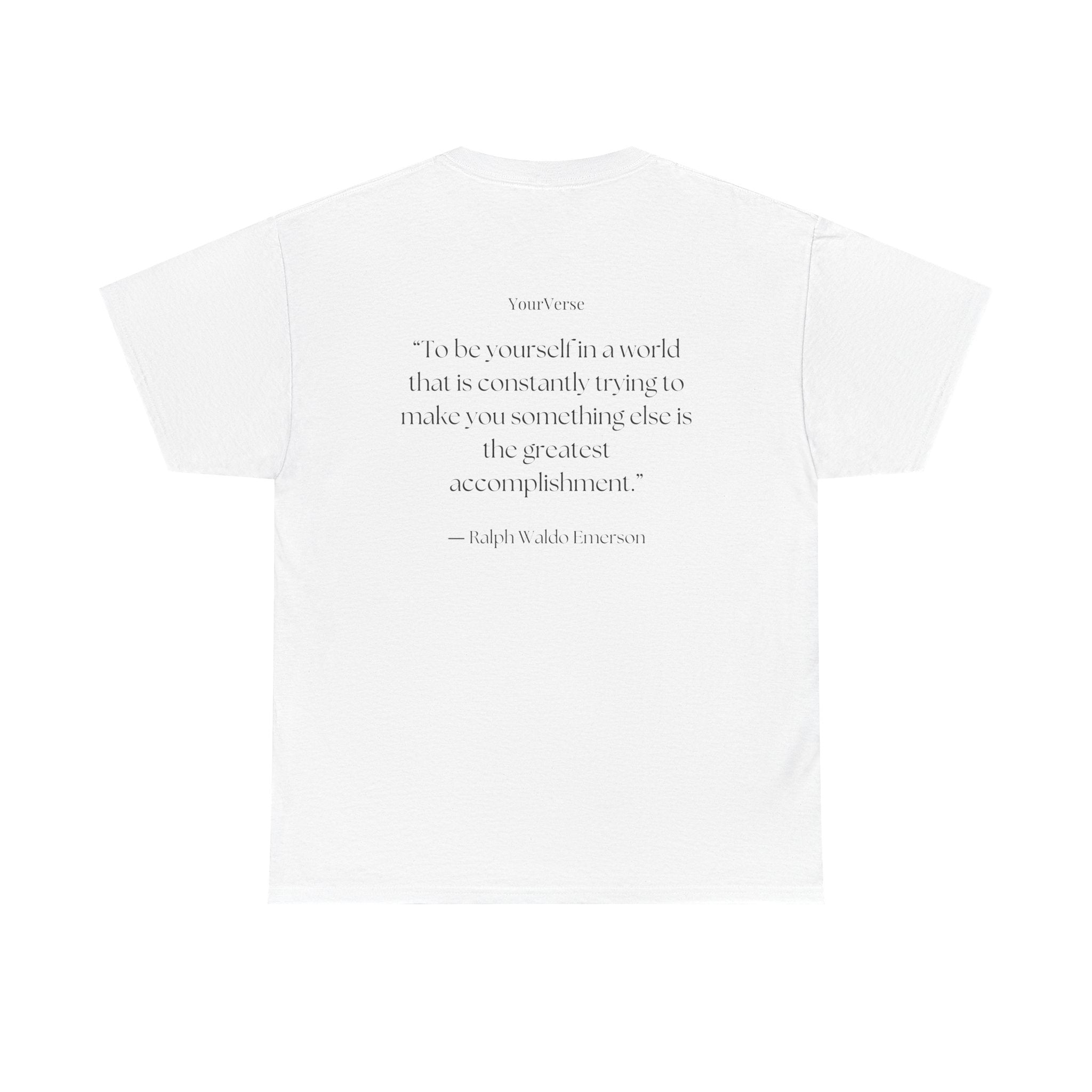 Unisex Heavy Cotton Tee — "To be yourself in a world that is constantly trying to make you something else is the greatest accomplishment.”