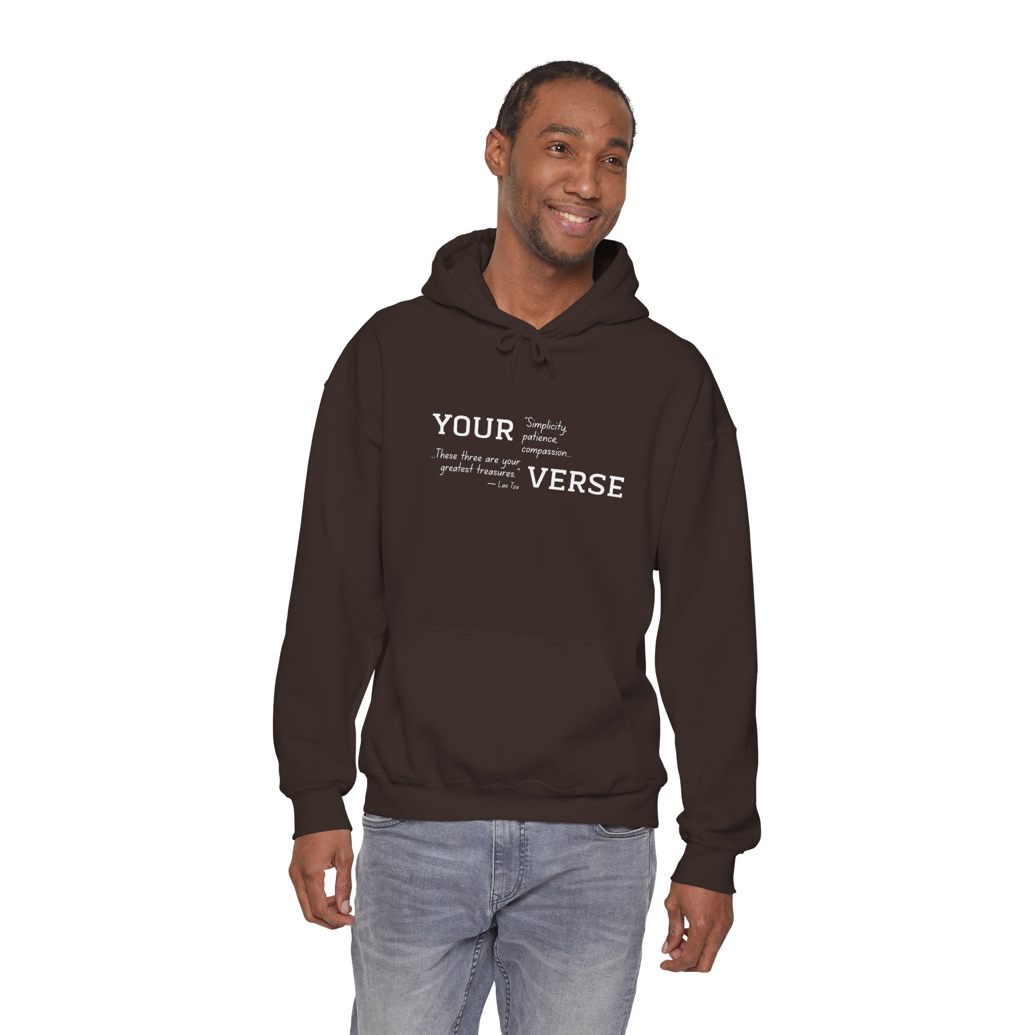 Unisex Heavy Hoodie — “Simplicity, patience, compassion. These three are your greatest treasures."