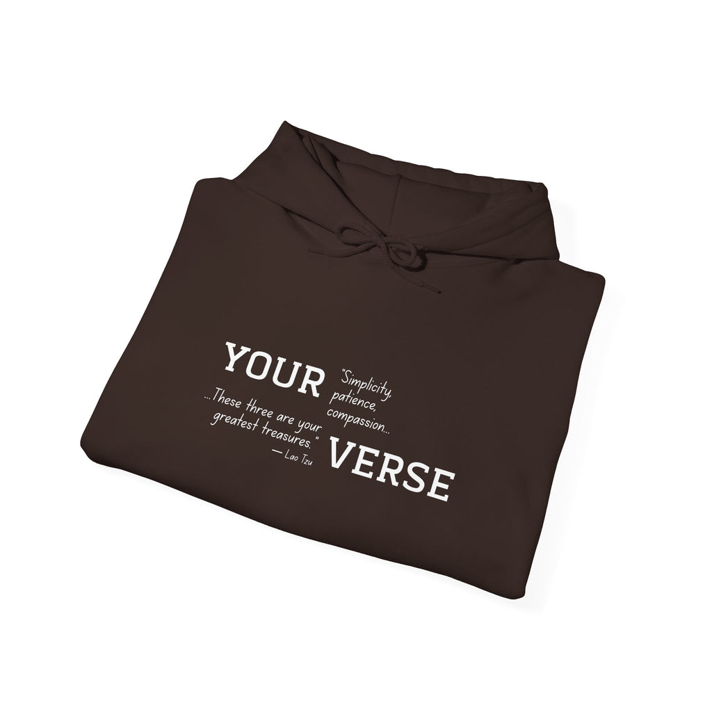 Unisex Heavy Hoodie — “Simplicity, patience, compassion. These three are your greatest treasures."
