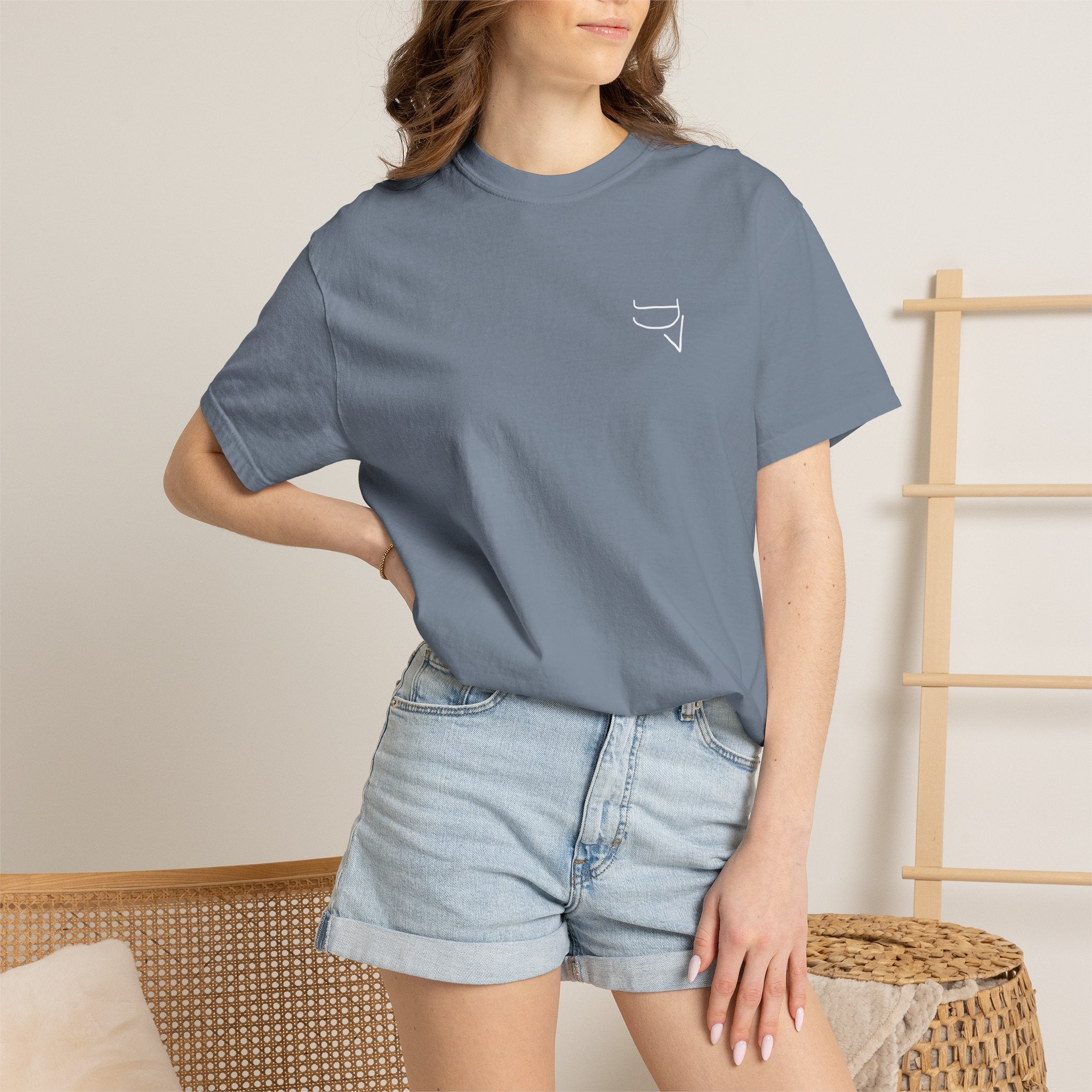 Unisex Heavy Cotton Tee — "The happiness of your life depends upon the quality of your thoughts."