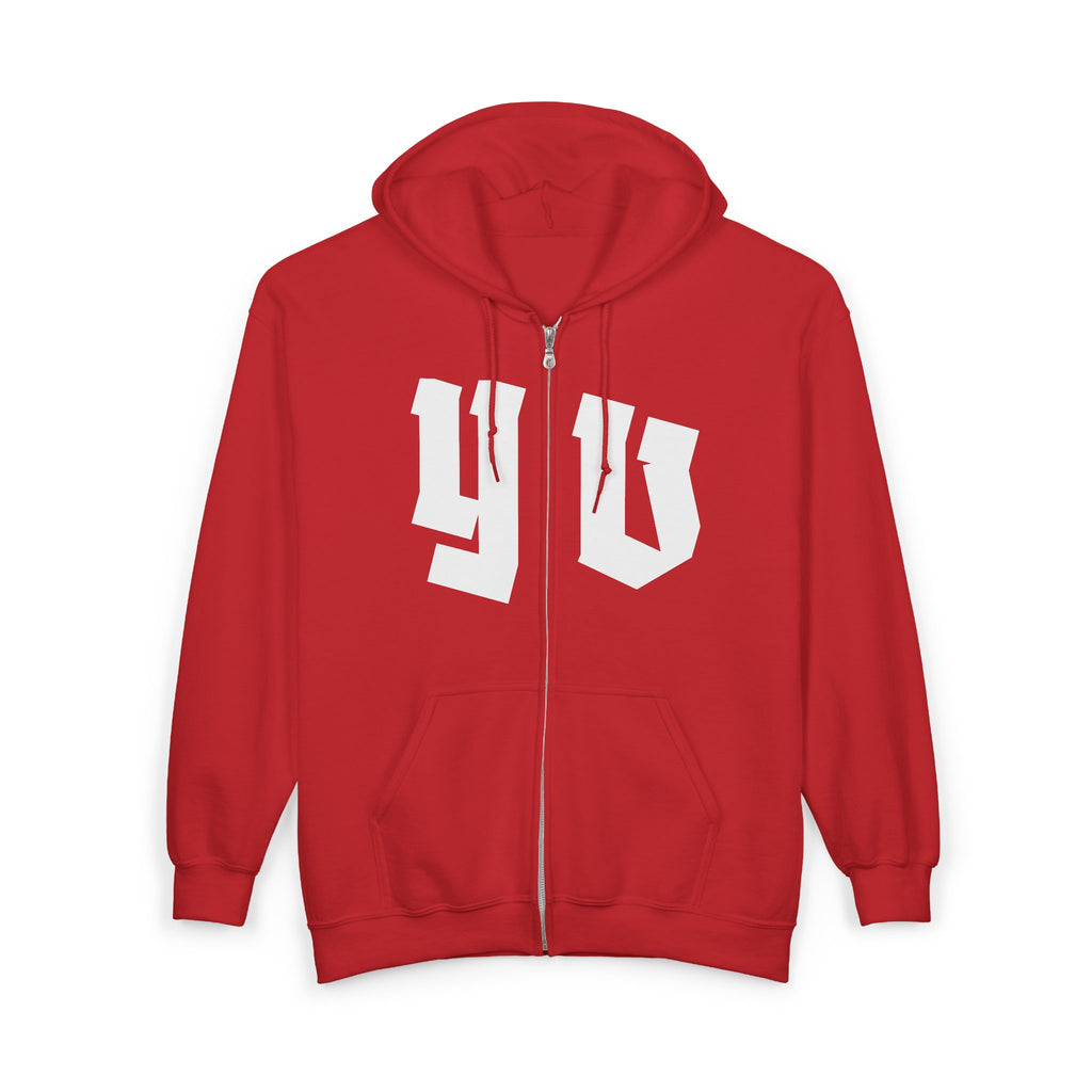 Unisex Heavy Zip Hoodie — “The fear of death follows from the fear of life. A man who lives fully is prepared to die at any time.”