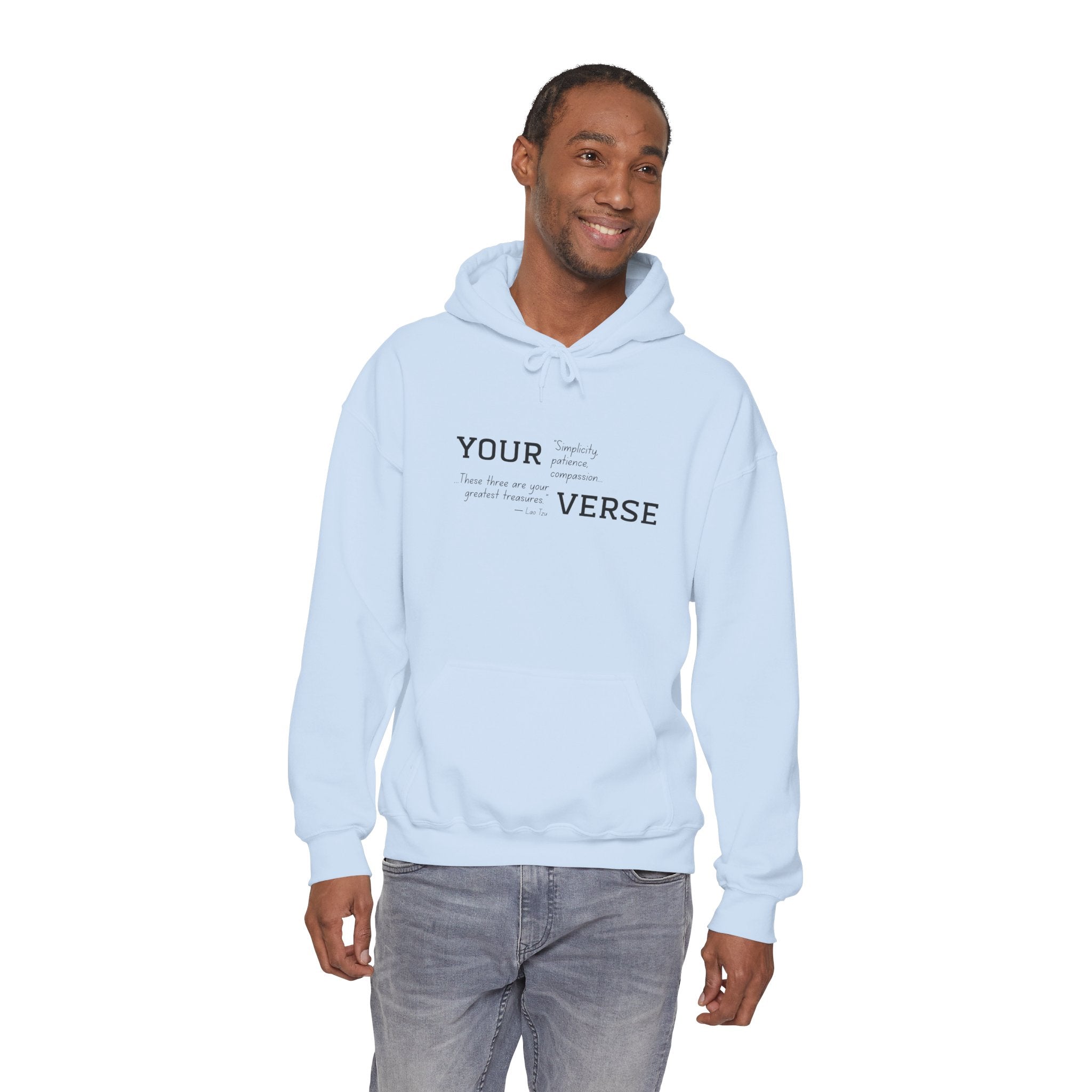 Unisex Heavy Hoodie — “Simplicity, patience, compassion. These three are your greatest treasures."