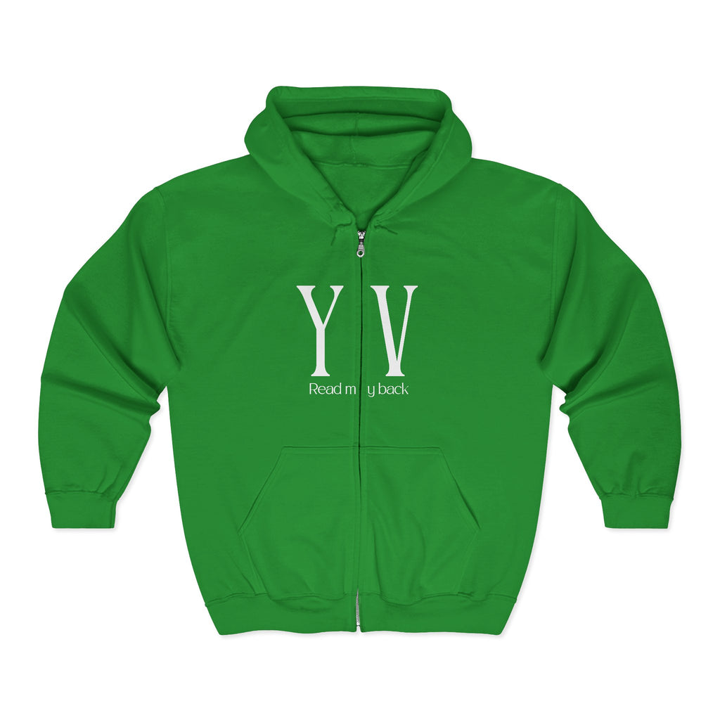Unisex Heavy Blend™ Full Zip Hooded Sweatshirt -“When one door of happiness closes, another opens; but often we look so long at the closed door that we do not see the one which has been opened for us...