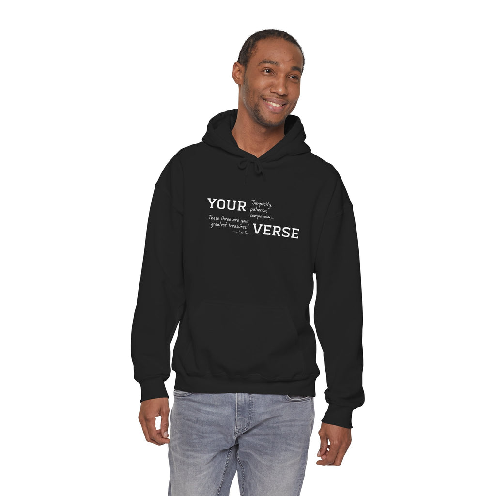 Unisex Heavy Hoodie — “Simplicity, patience, compassion. These three are your greatest treasures."