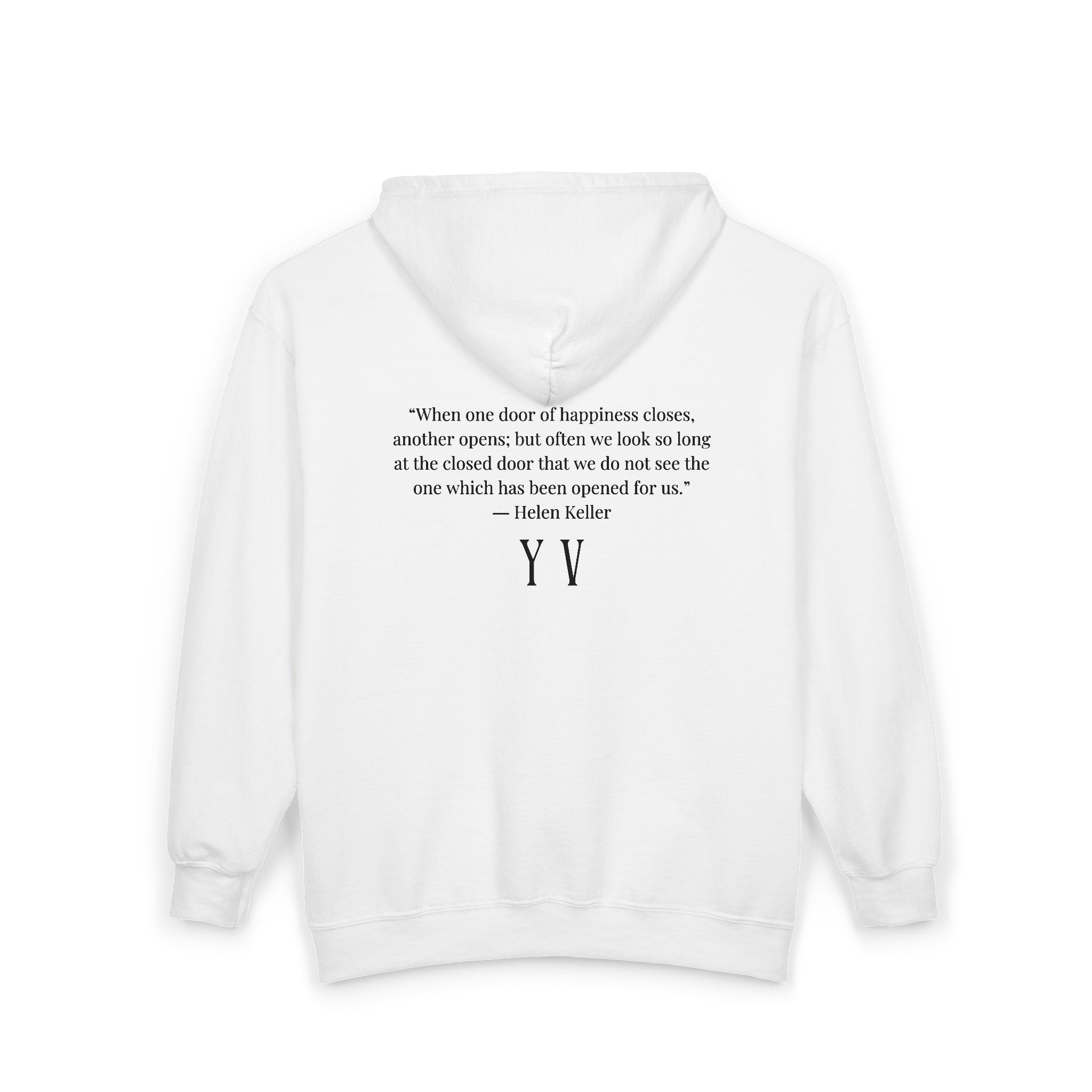 Unisex Heavy Blend™ Full Zip Hooded Sweatshirt -“When one door of happiness closes, another opens; but often we look so long at the closed door that we do not see the one which has been opened for us...