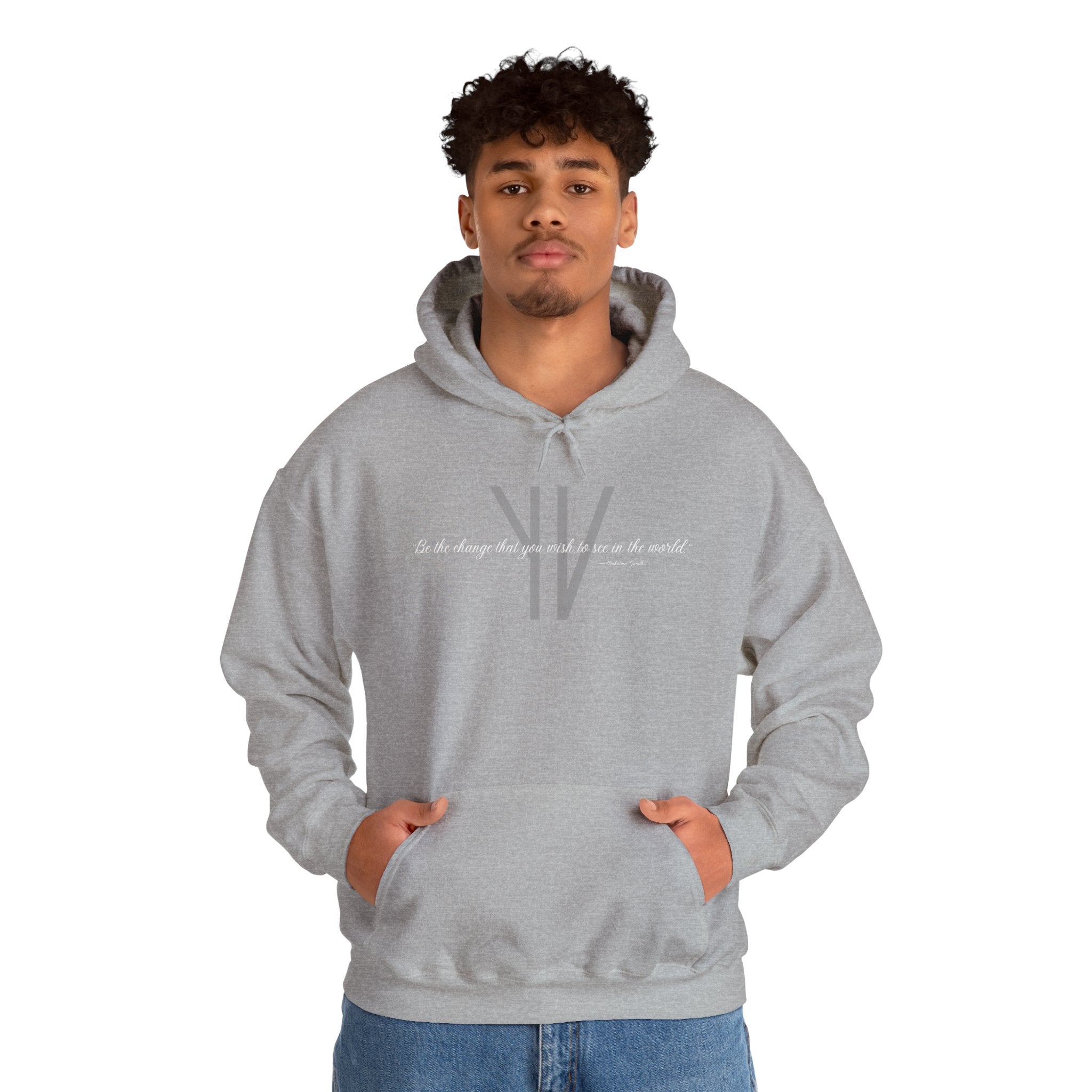 Unisex Heavy Hoodie — “Be the change that you wish to see in the world.”