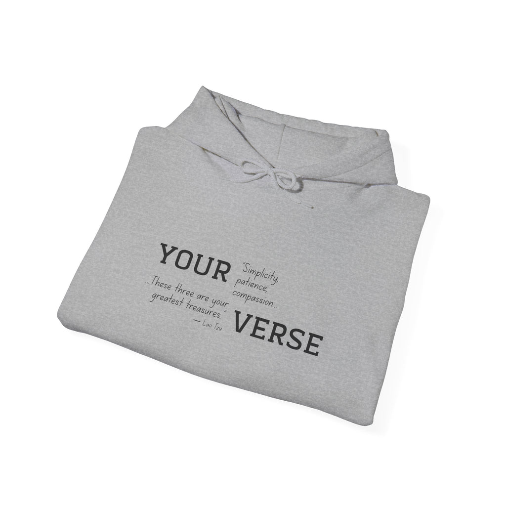 Unisex Heavy Hoodie — “Simplicity, patience, compassion. These three are your greatest treasures."